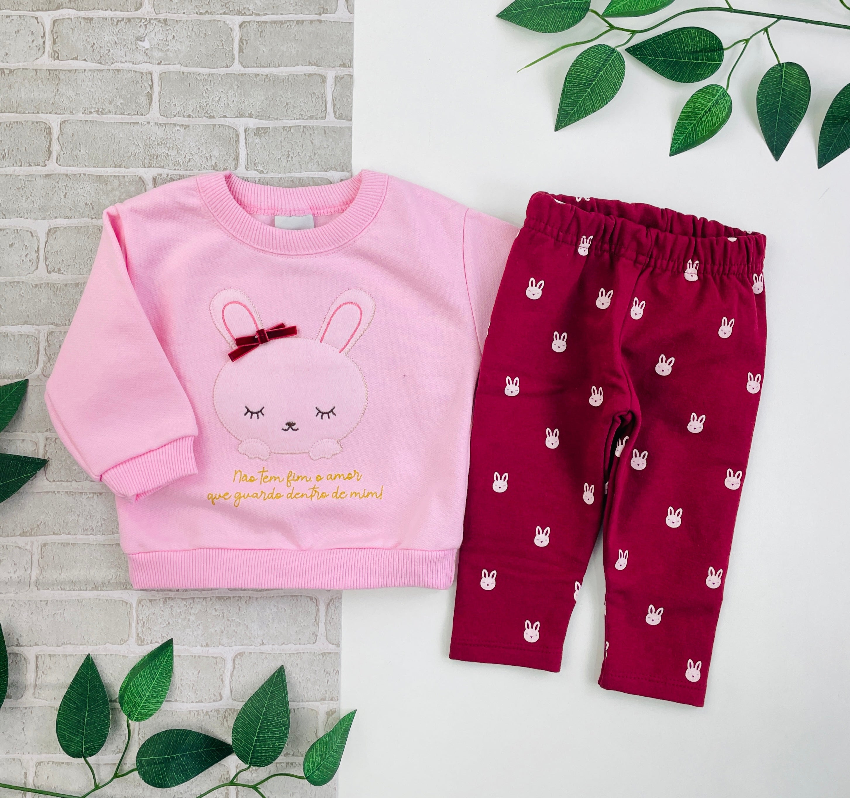 Conjunto Pulla Bulla Coelinha Laço