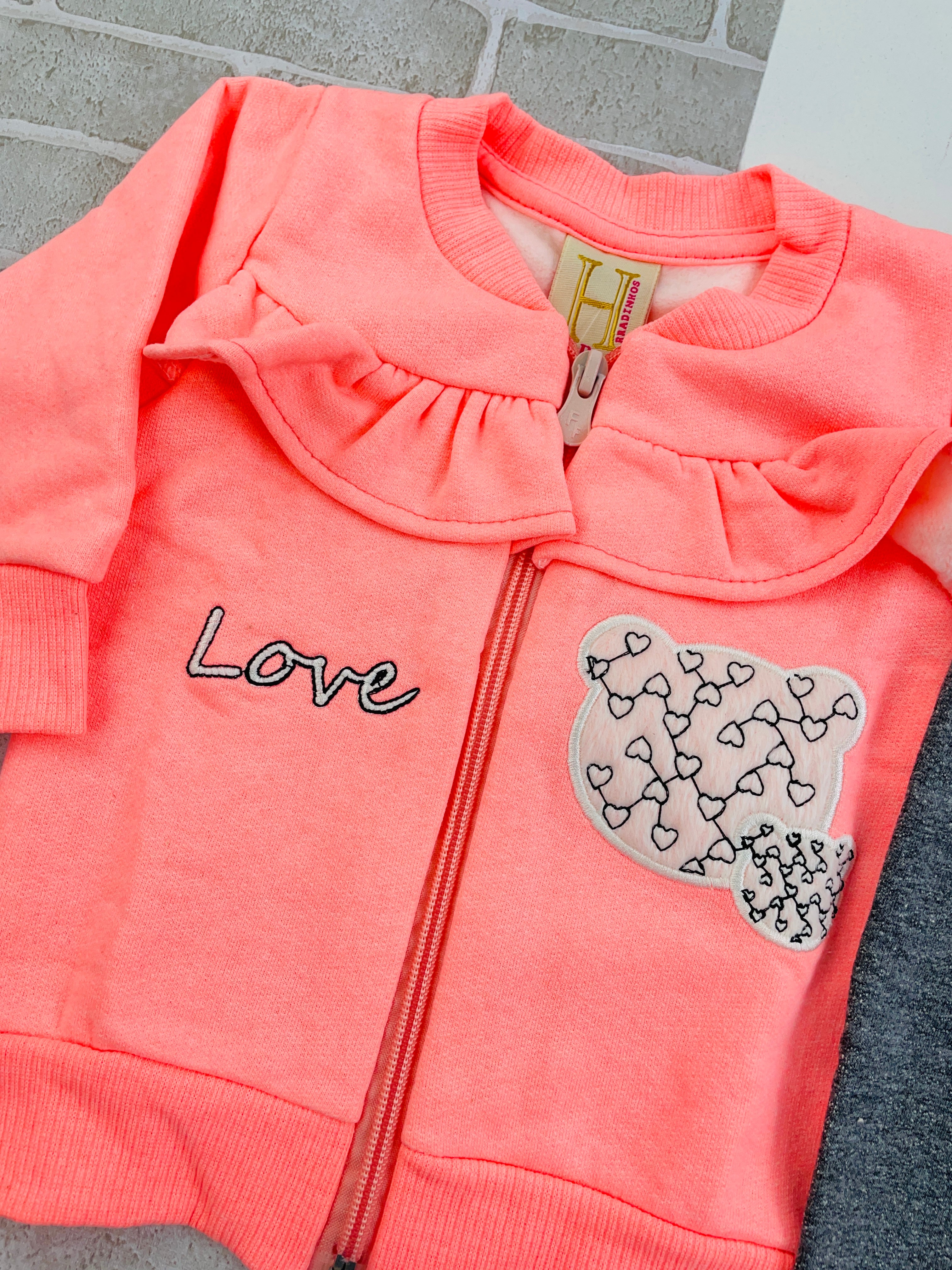Conjunto Feminino Hrradinhos Love Bordado