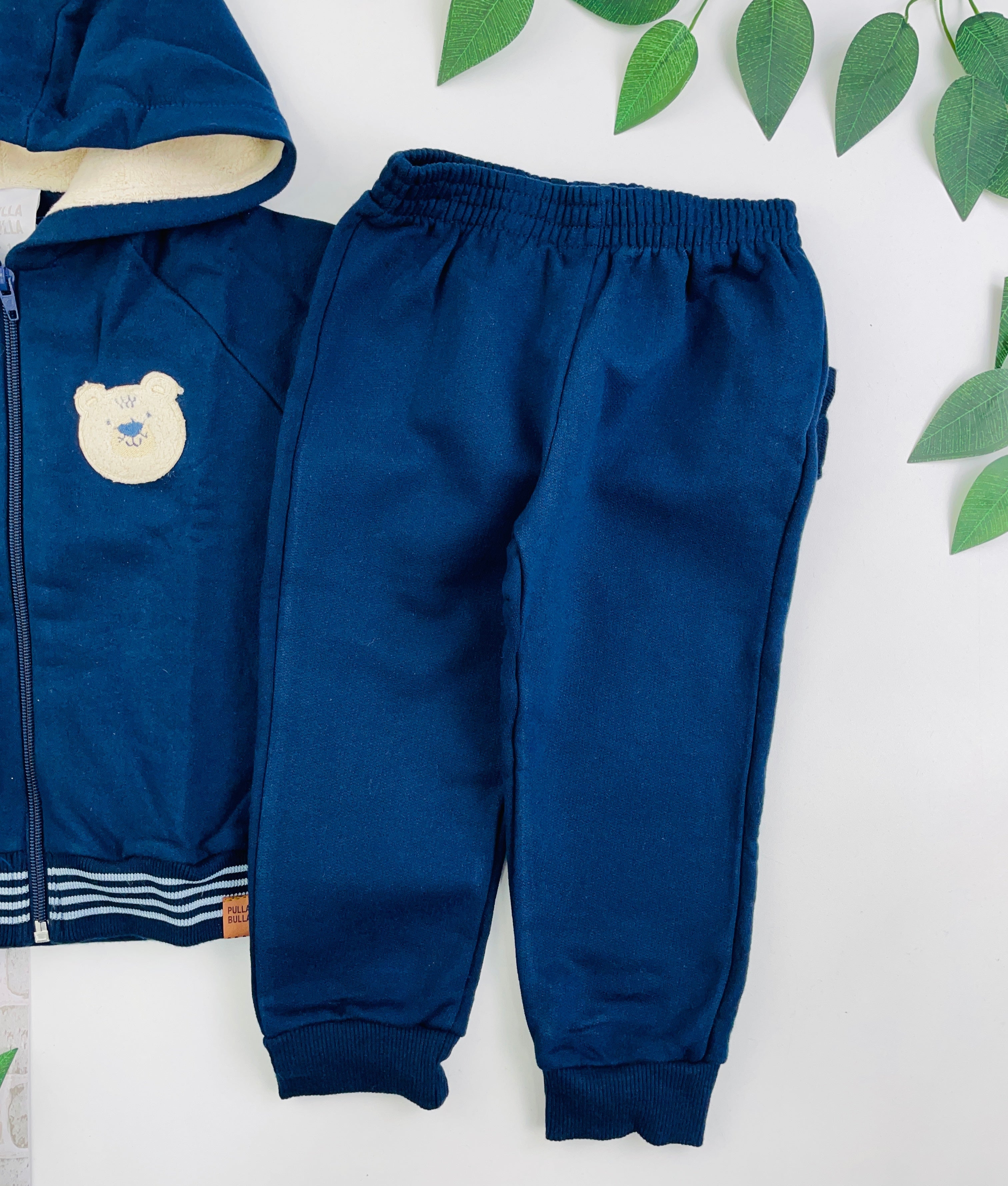Conjunto Pulla Bulla Urso Listras Com Capuz