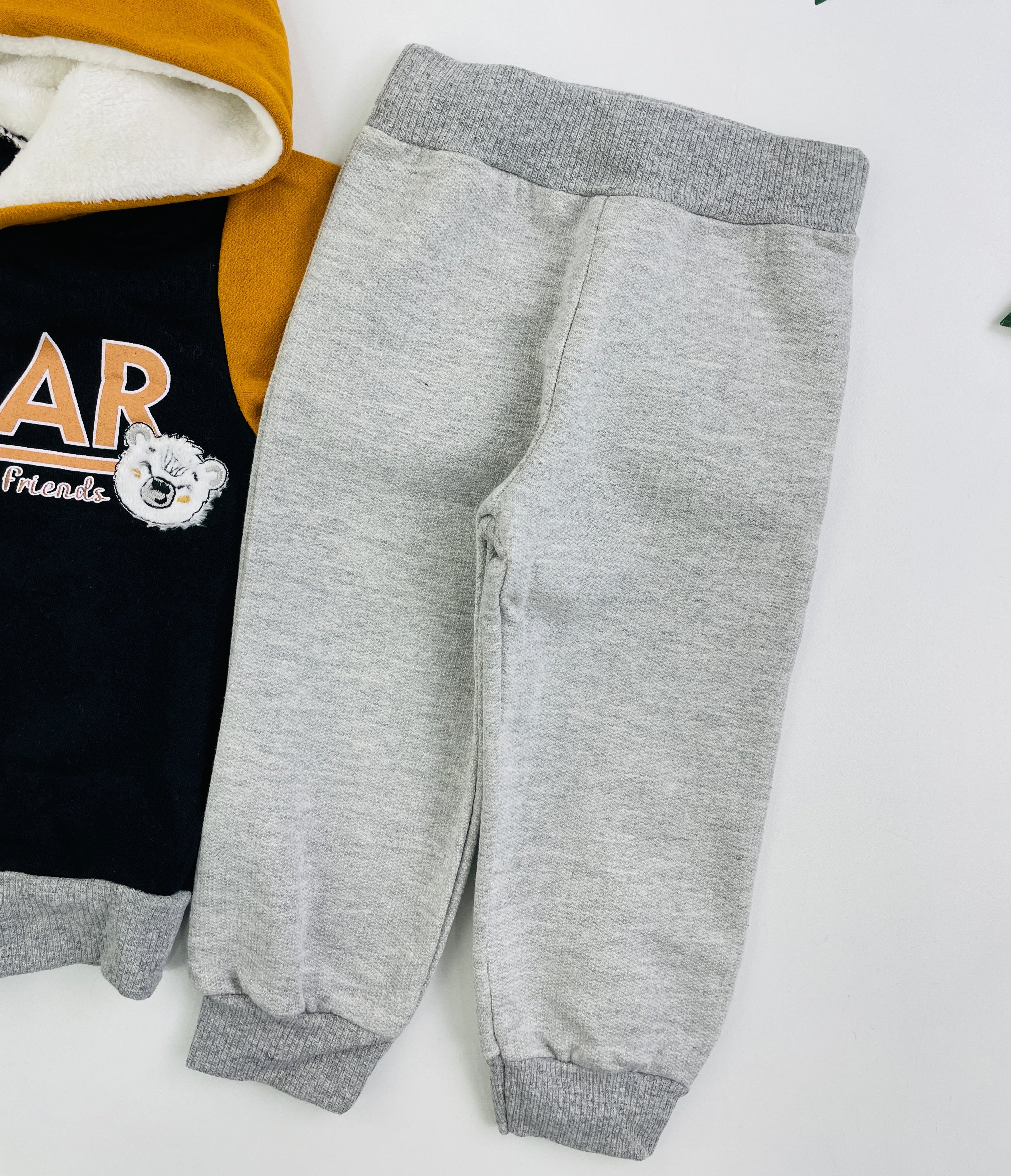 Conjunto Masculino Hrradinhos Bear Friends Com Capuz Orelinha