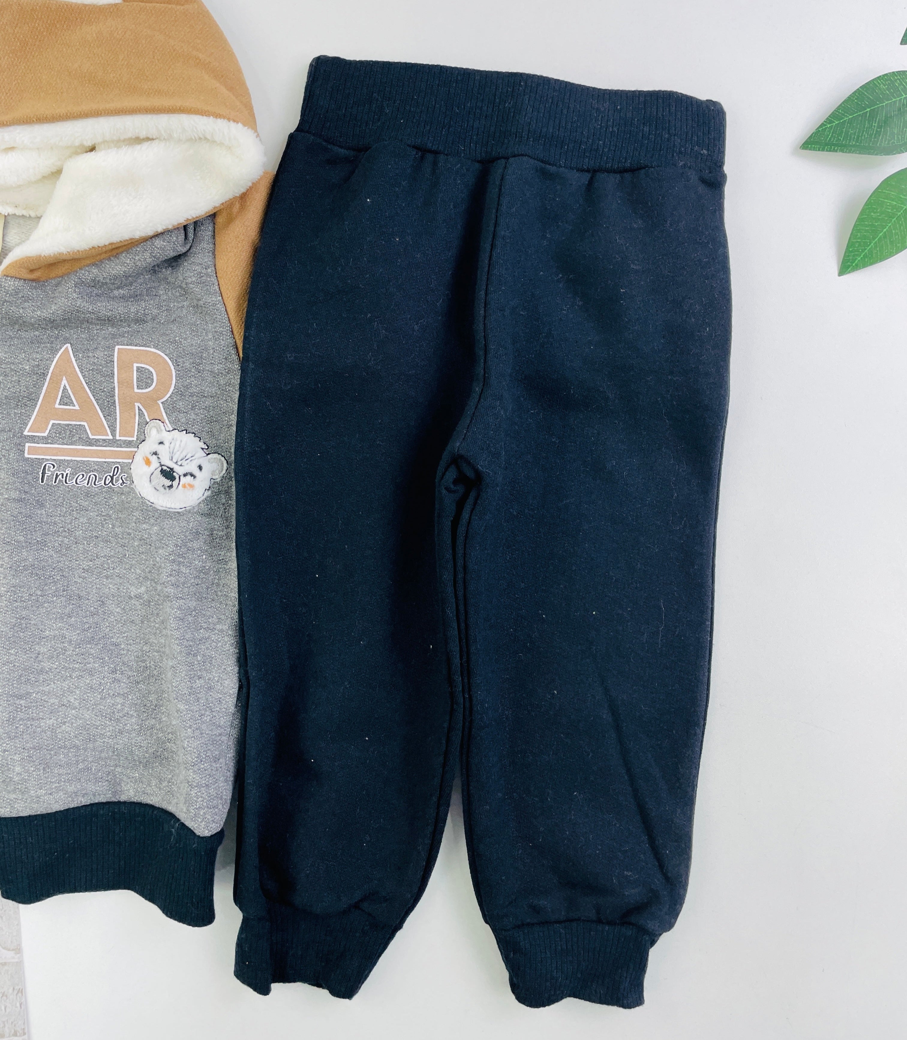 Conjunto Masculino Hrradinhos Bear Friends Com Capuz Orelinha