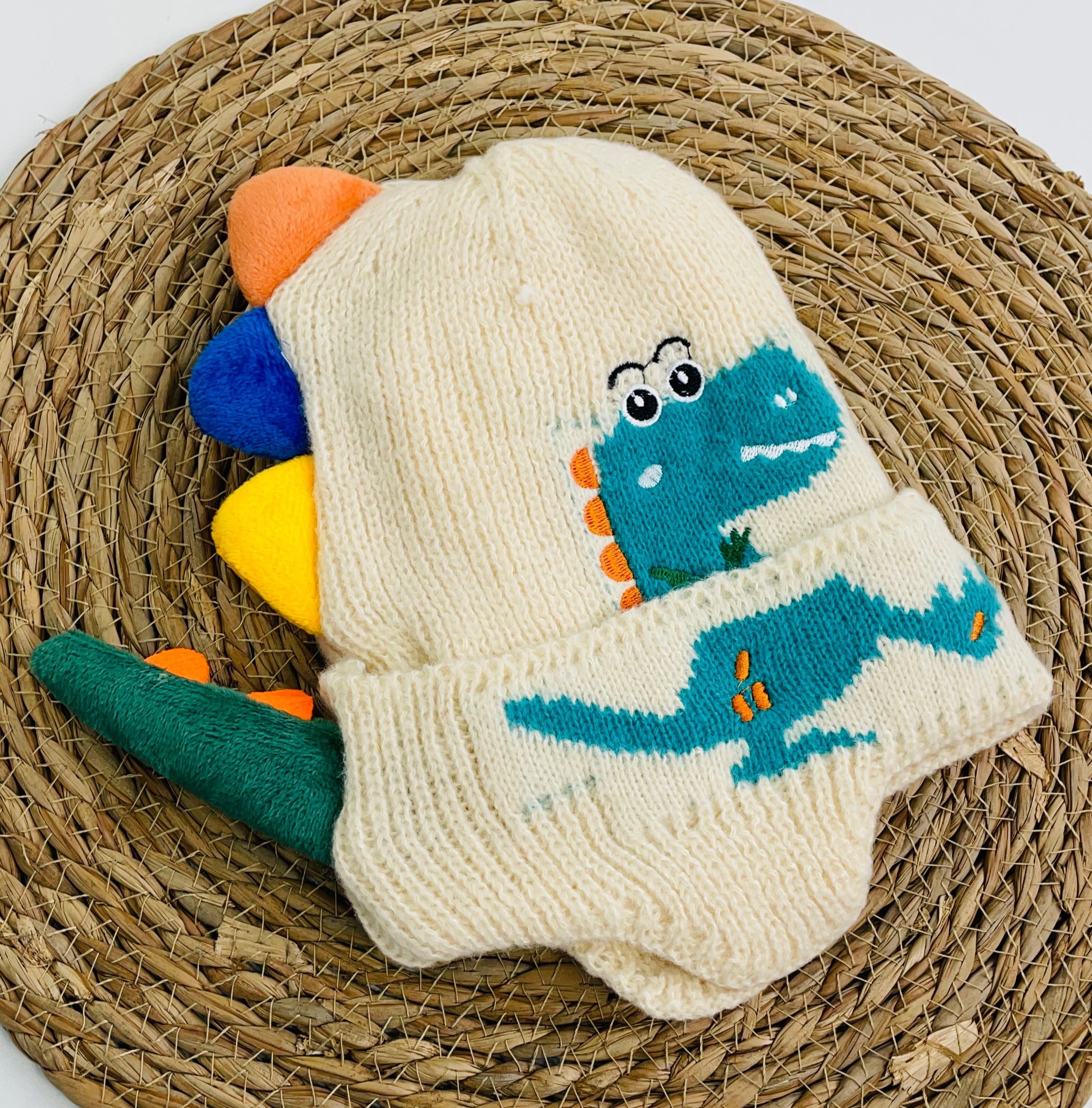 Touca Tricot Dinossauro