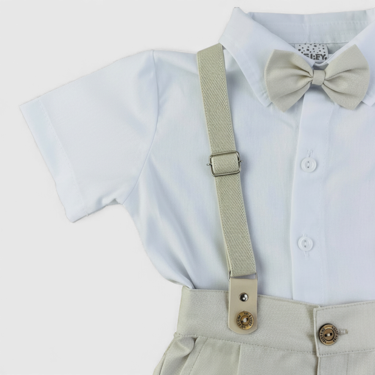 Conjunto Batizado Leley Kids Page C/ Suspensorio