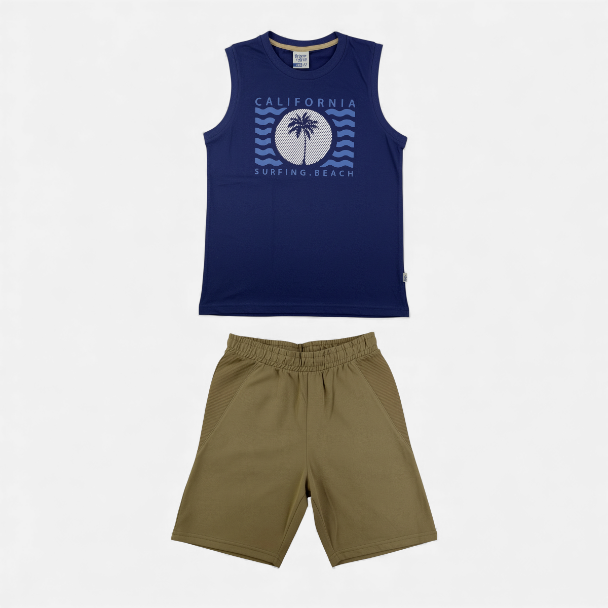 Conjunto Masculino Infantil Brincar e Arte Califórnia Surfing