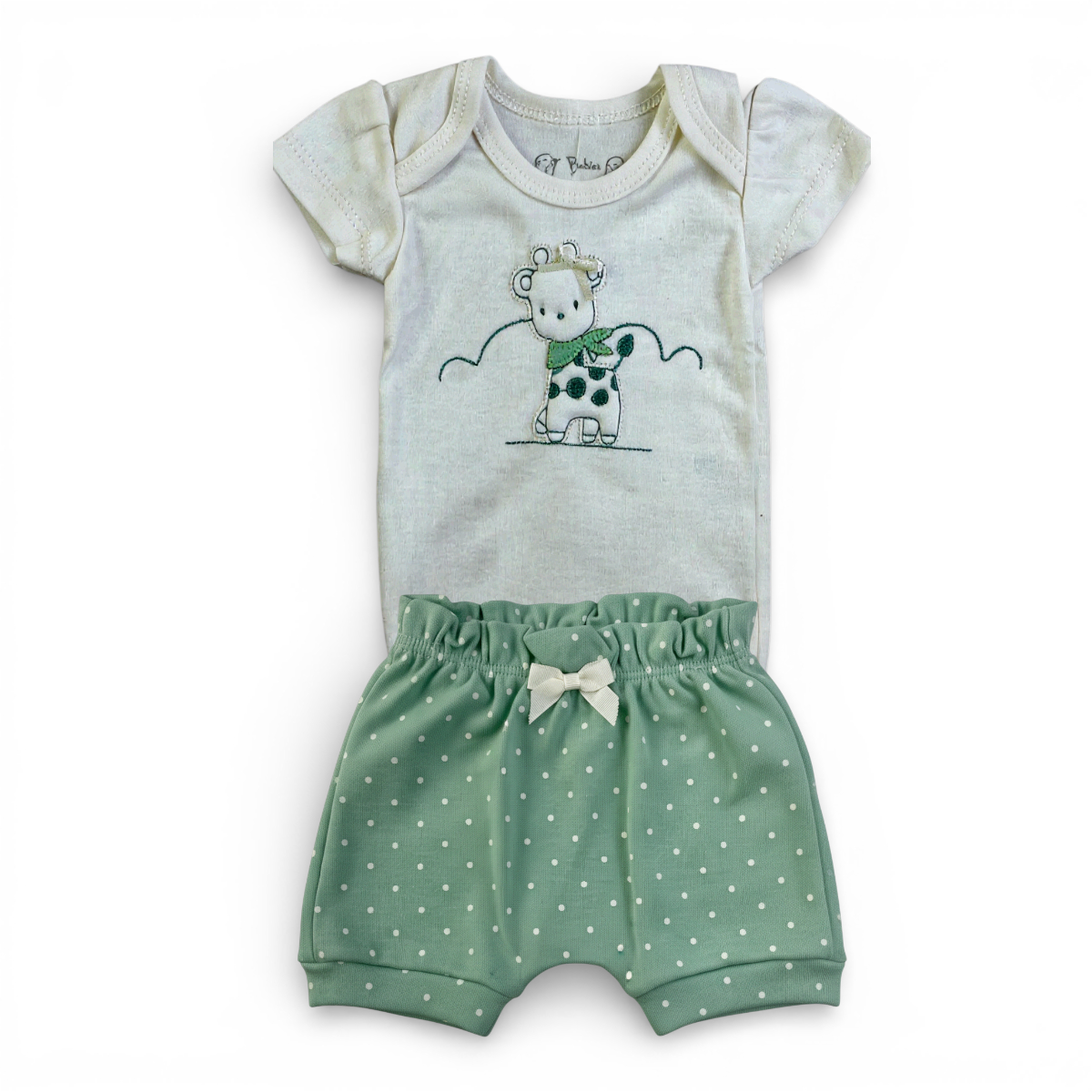 Conjunto Feminino Infantil Curioso em Suedine Girafinha