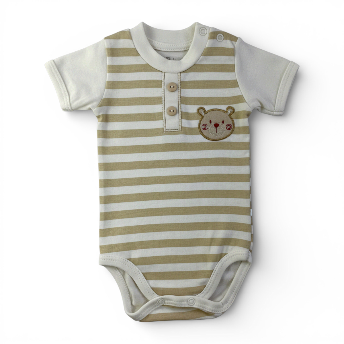 Conjunto Masculino Infantil Curioso Ursinho Listrado