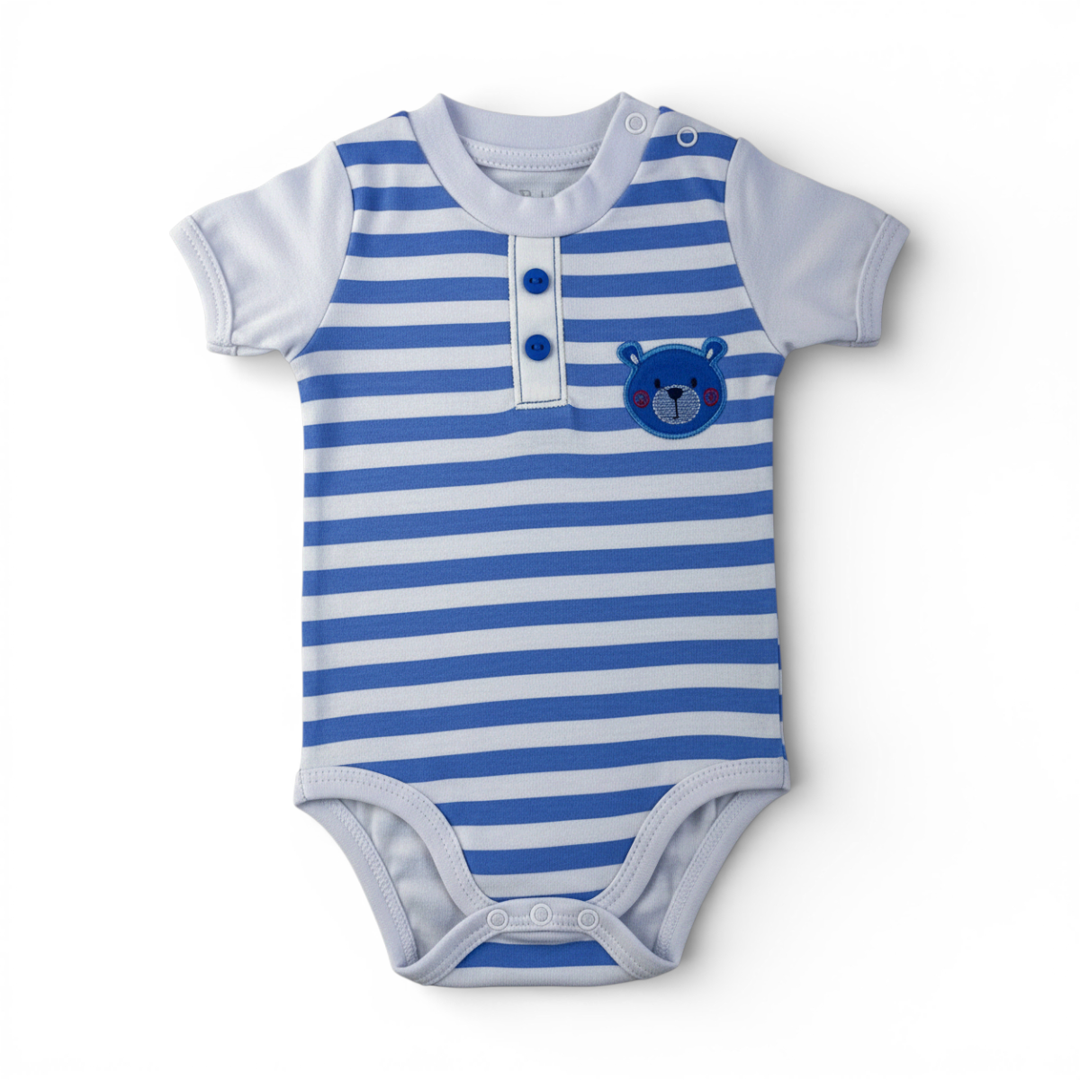 Conjunto Masculino Infantil Curioso Ursinho Listrado