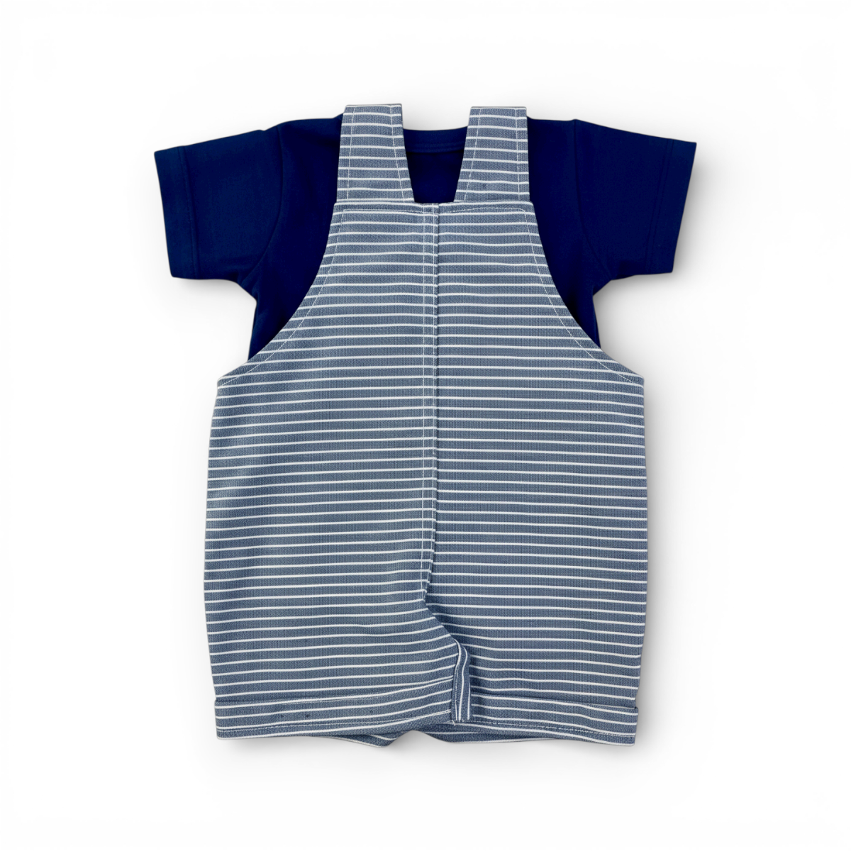 Jardineira Masculina Infantil Brokinha Angorá com Blusa