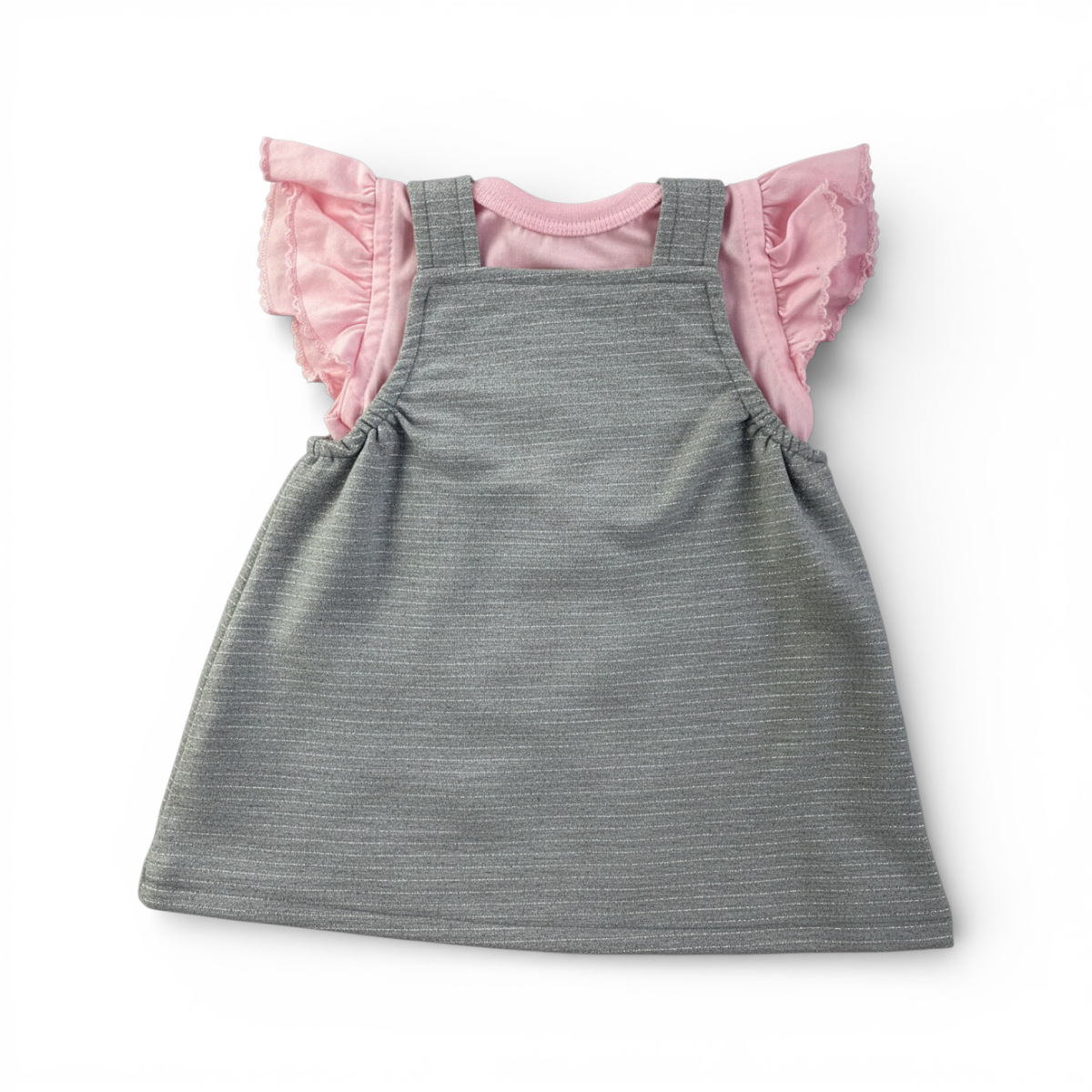 Vestido Infantil Brokinha Vaso de Flor com Blusa