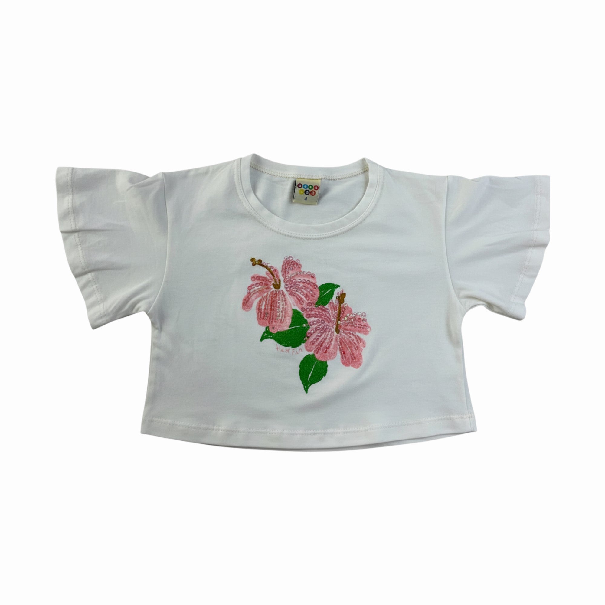 Conjunto Feminino Infantil Have Fun Hibisco em Meia Malha