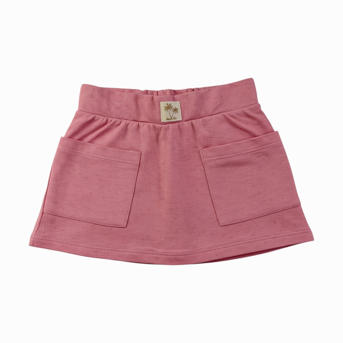 Conjunto Feminino Infantil Have Fun Natural em Malha Linho