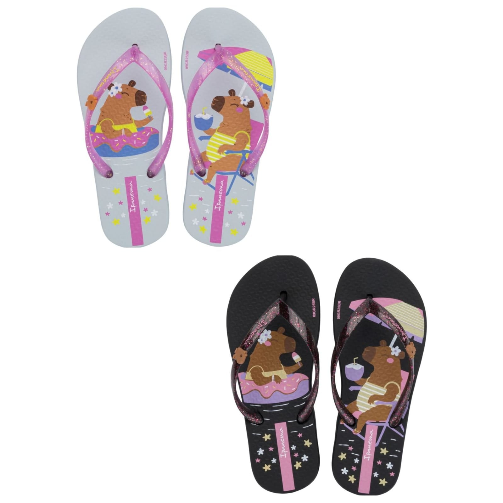 Chinelo Infantil Ipanema Hype Capivara Tendência Antiderrapante Grendene