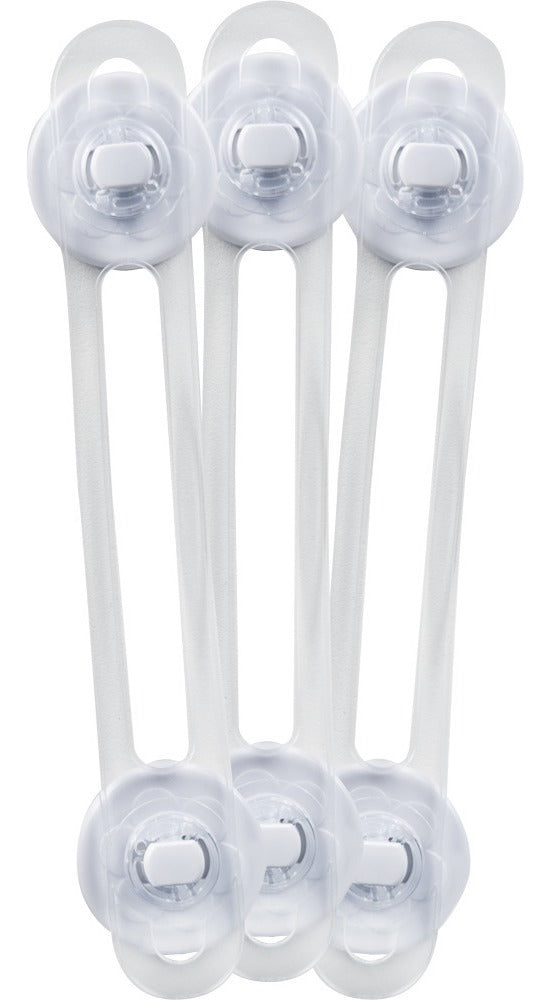 Kit 7 Travas Flexíveis Buba Portas e Gavetas Segurança Infantil