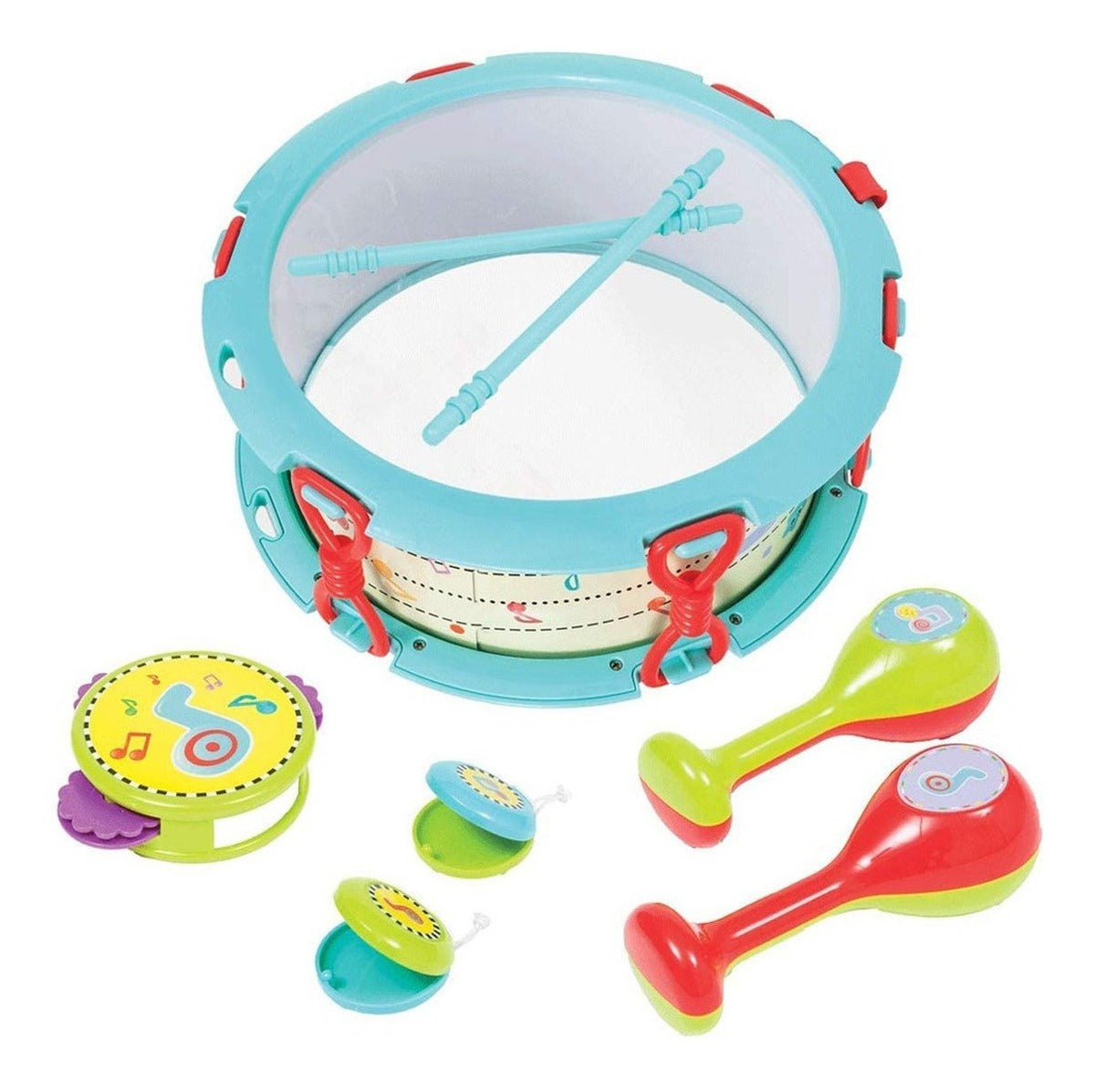 Brinquedo Kit Bateria Instrumento Musical Bebê Infantil Buba
