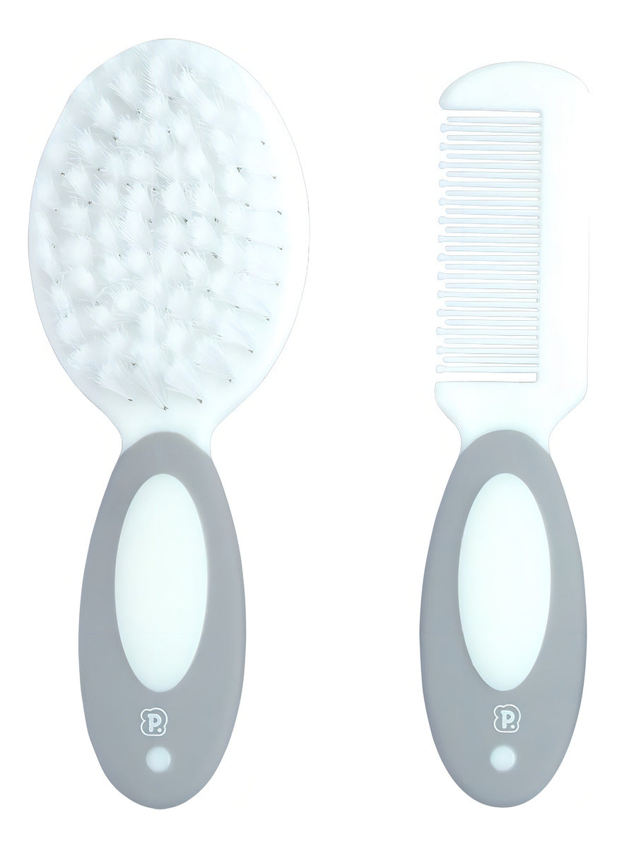Kit Escova e Pente Pimpolho Cerdas Macia