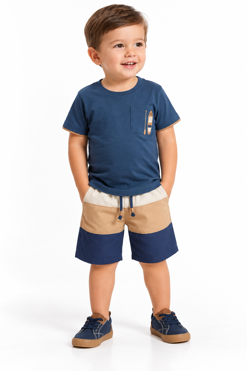Conjunto Infantil Masculino Bebé Milon Remo T-shirt e Calção