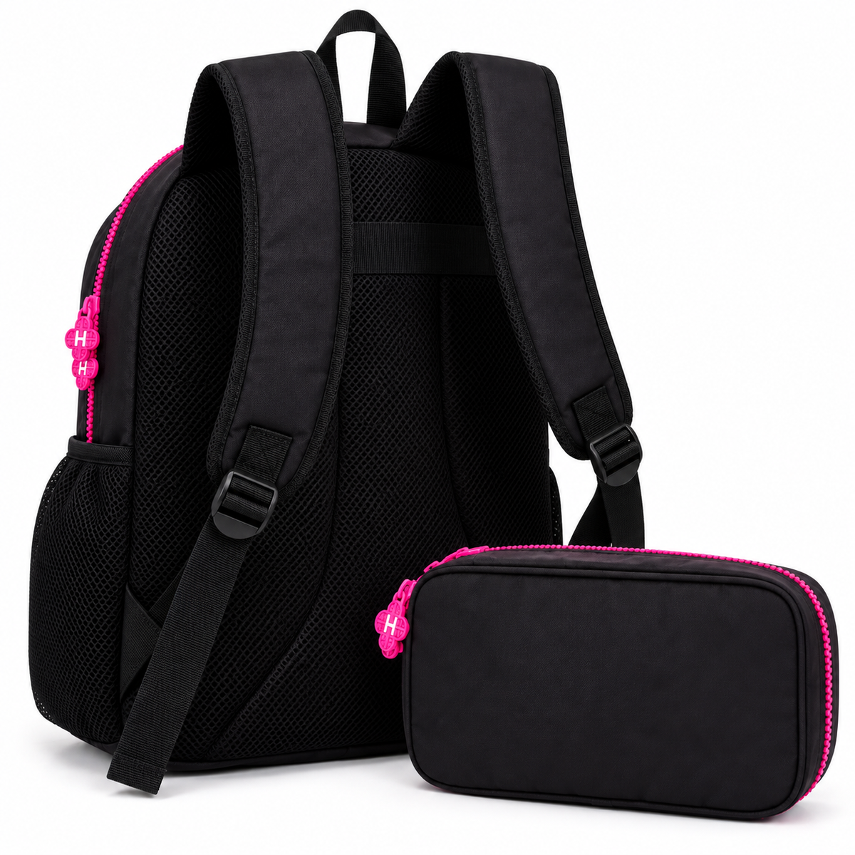 Kit Mochila de Costas Clio Guerreiras do Kpop 17,5" Oficial com Estojo