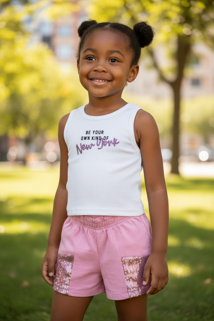 Conjunto Feminino Infantil Brincar e Arte New York