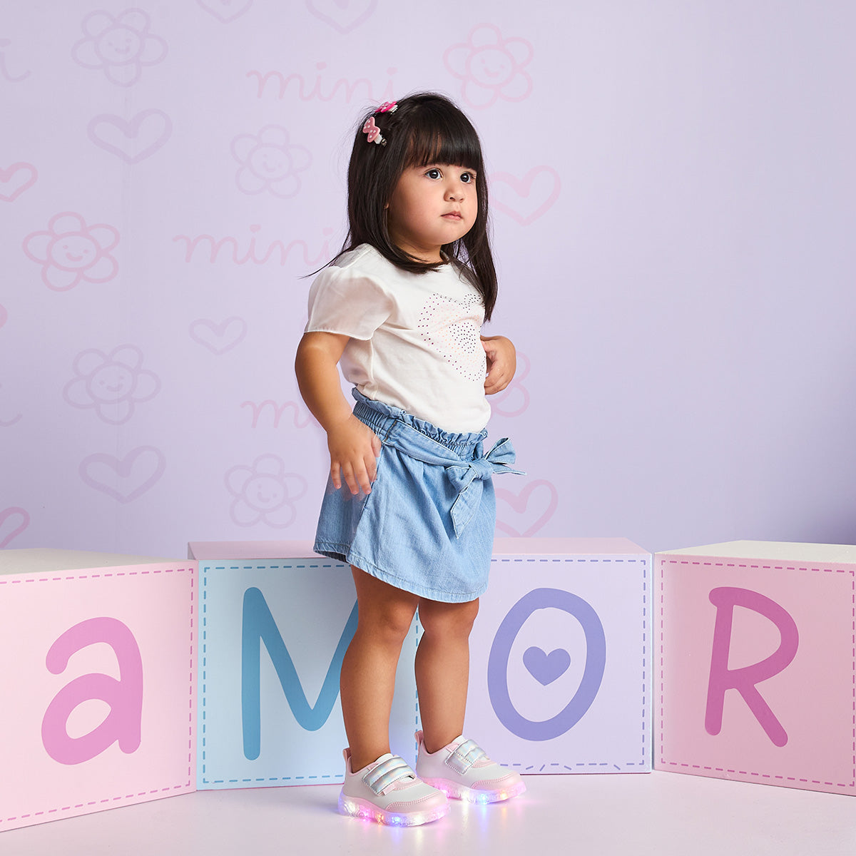 Tênis Pampili Liz Luz Tira Comfy Led