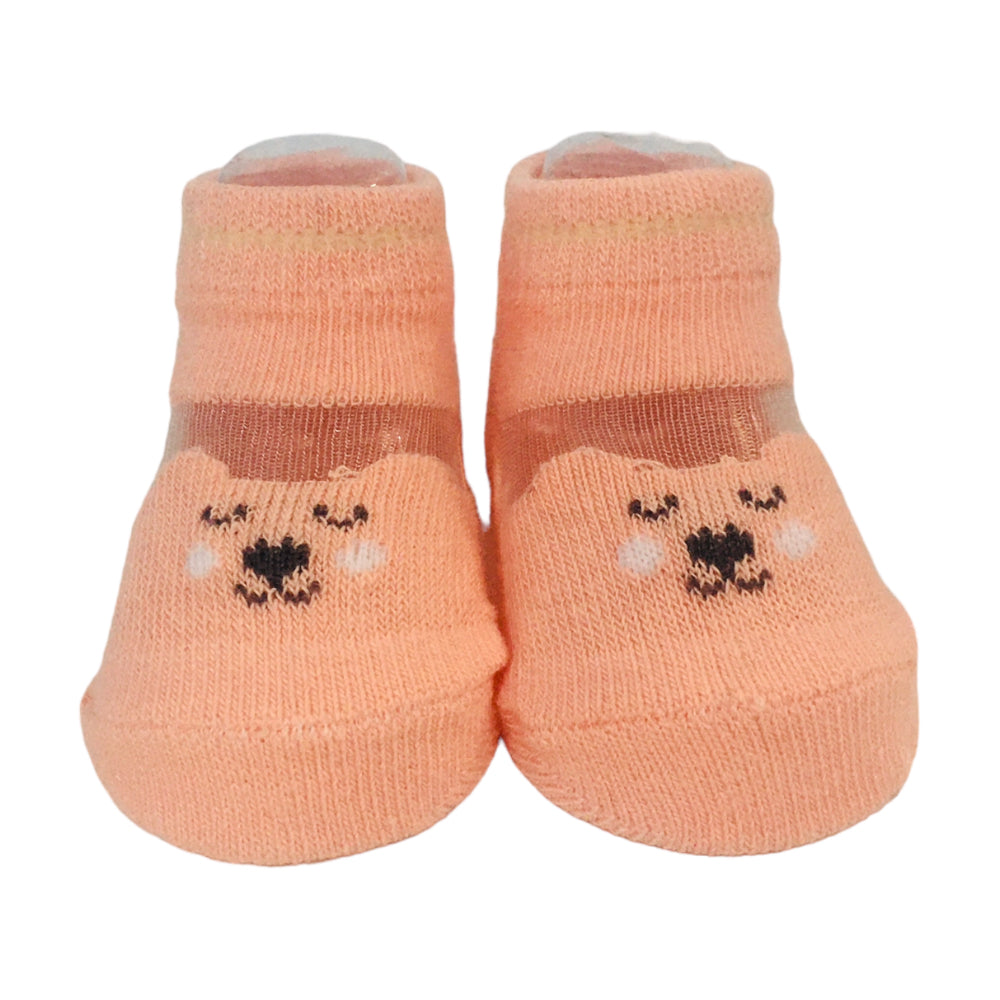 Kit Meia Feminina Pimpolho Urso e Corações Com 2 Pares Rn