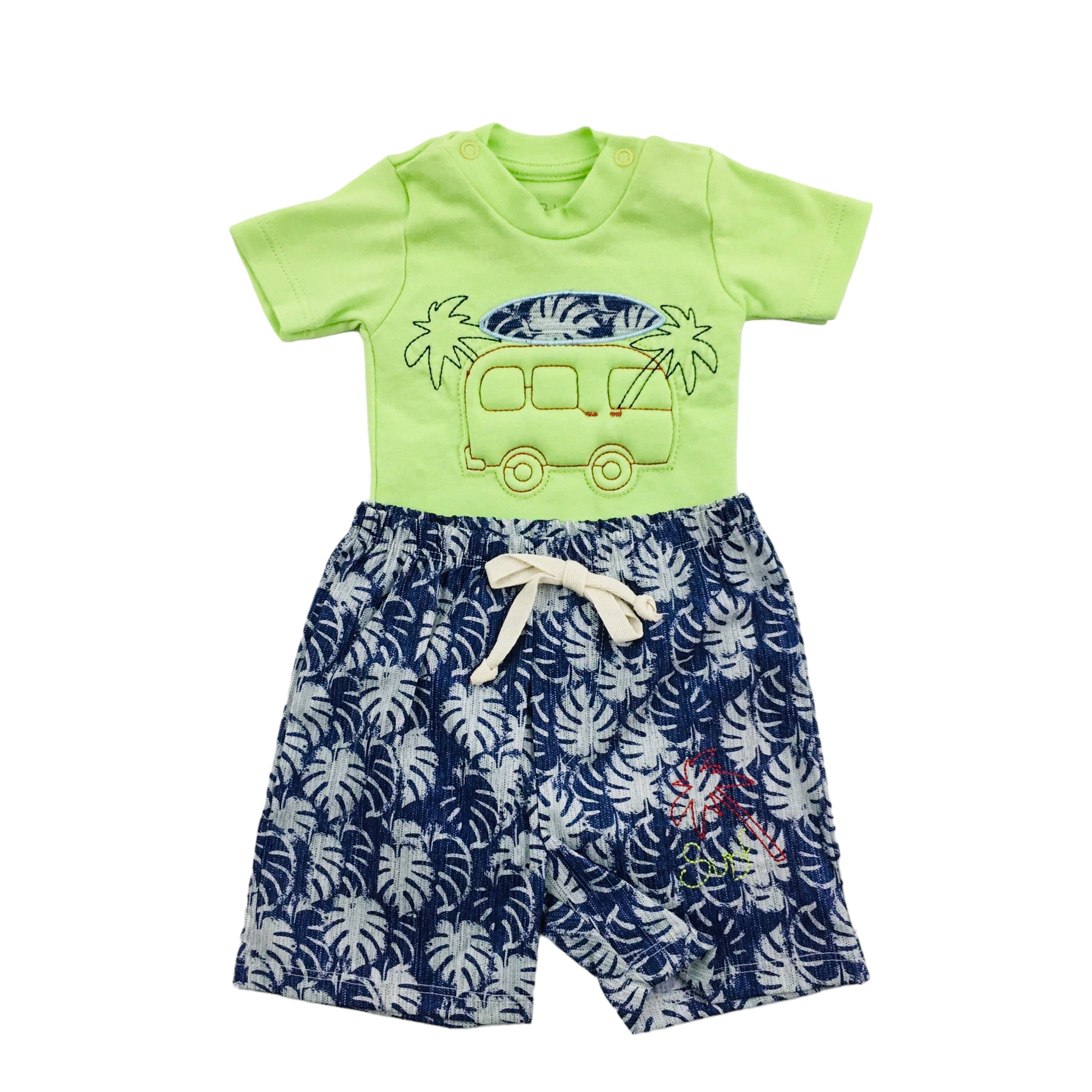 Conjunto Body E Short Curioso Suedine Prancha E Kombi