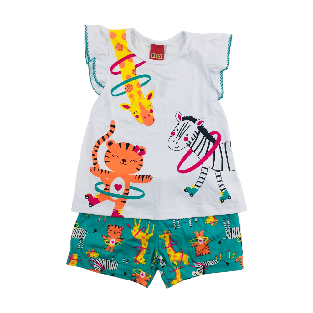 Conjunto Feminino Kyly Animais Brincando