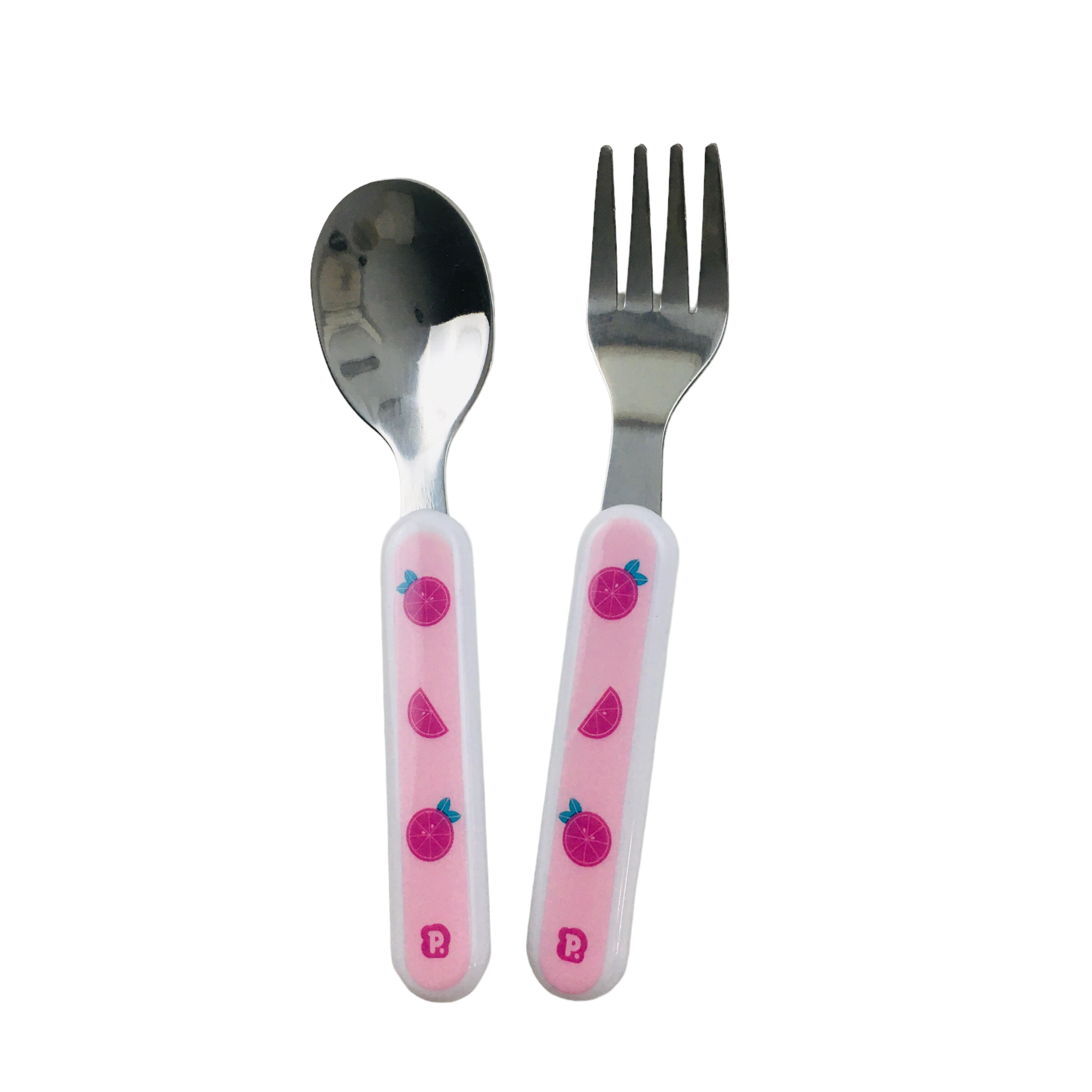 Kit Talher Colher E Garfo Pimpolho Em Inox Frutinha