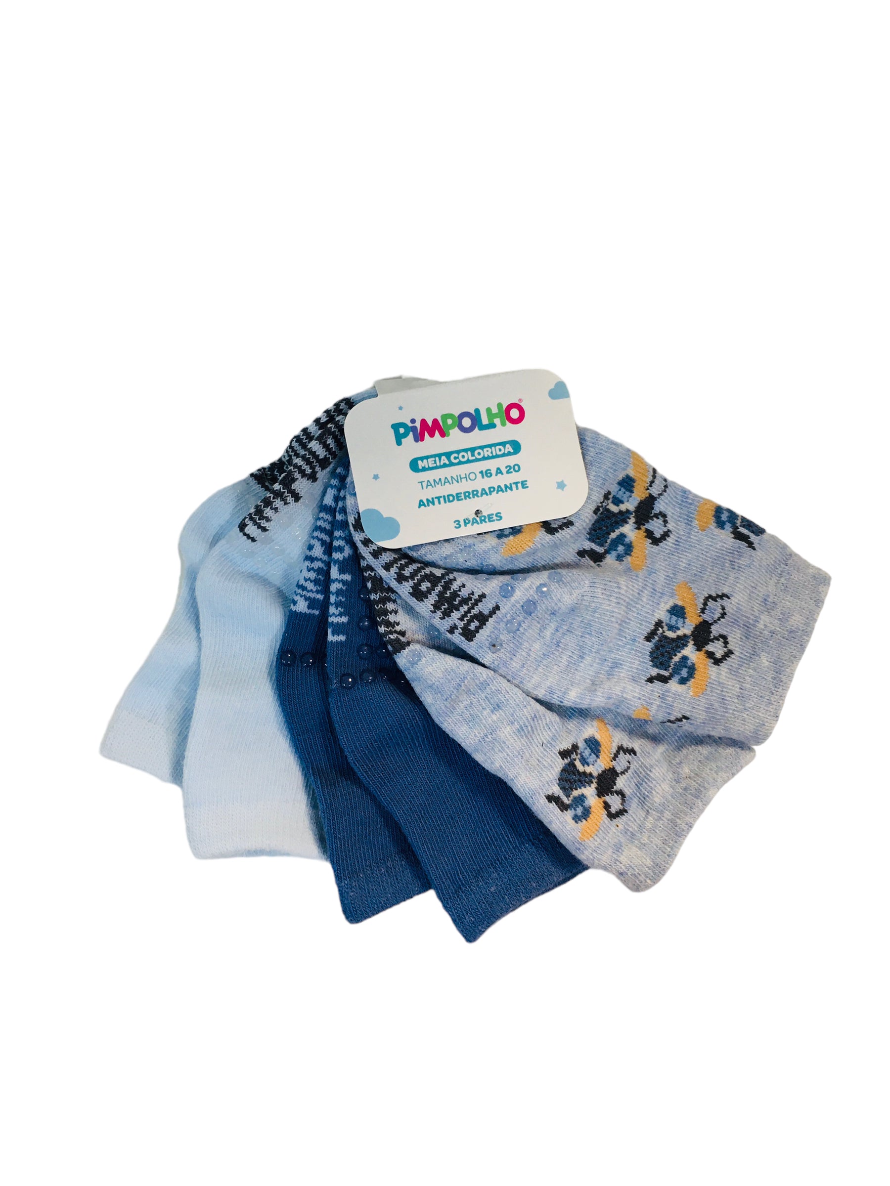 Kit Meia Colorida Masculina Pimpolho Besouros E Listras Com 3 Pares 16-20