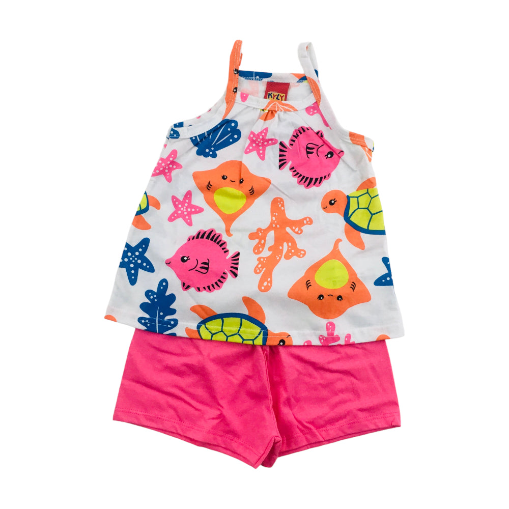 Conjunto Feminino Kyly Fundo Do Mar