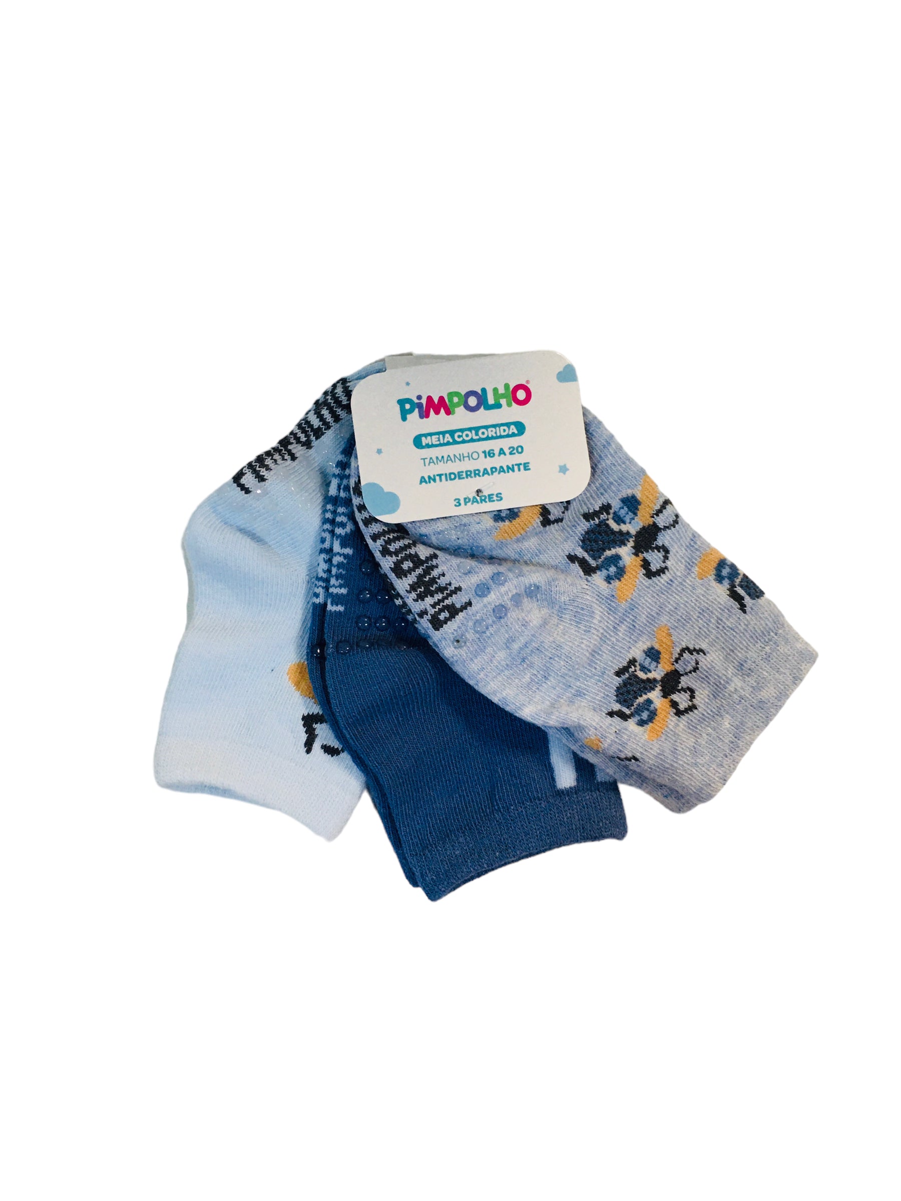 Kit Meia Colorida Masculina Pimpolho Besouros E Listras Com 3 Pares 16-20