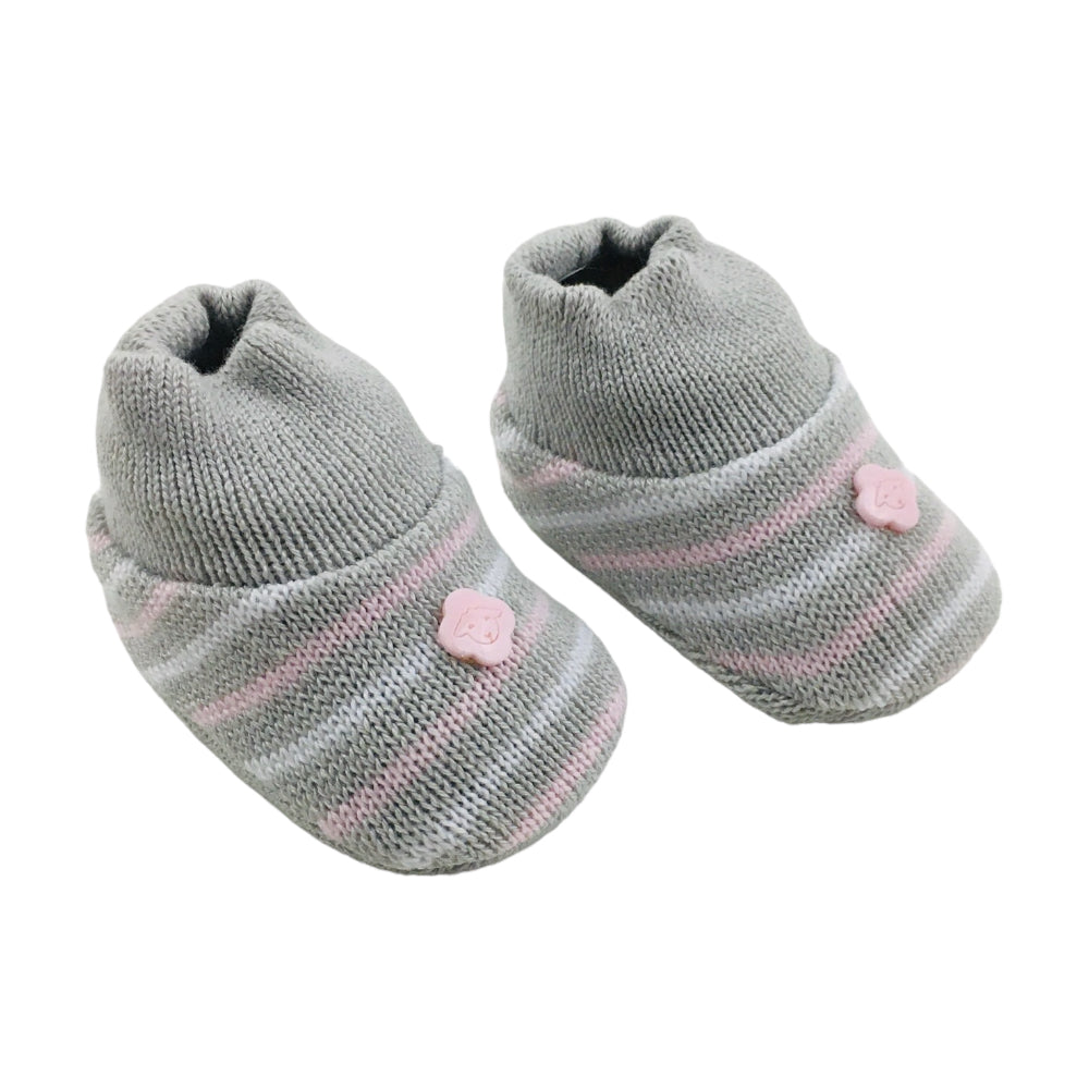 Sapatinho Bebe Tricot Listrado