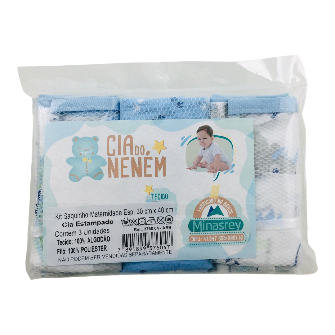 Kit Saquinho De Materinade Cia Do Nenem 3 Peças