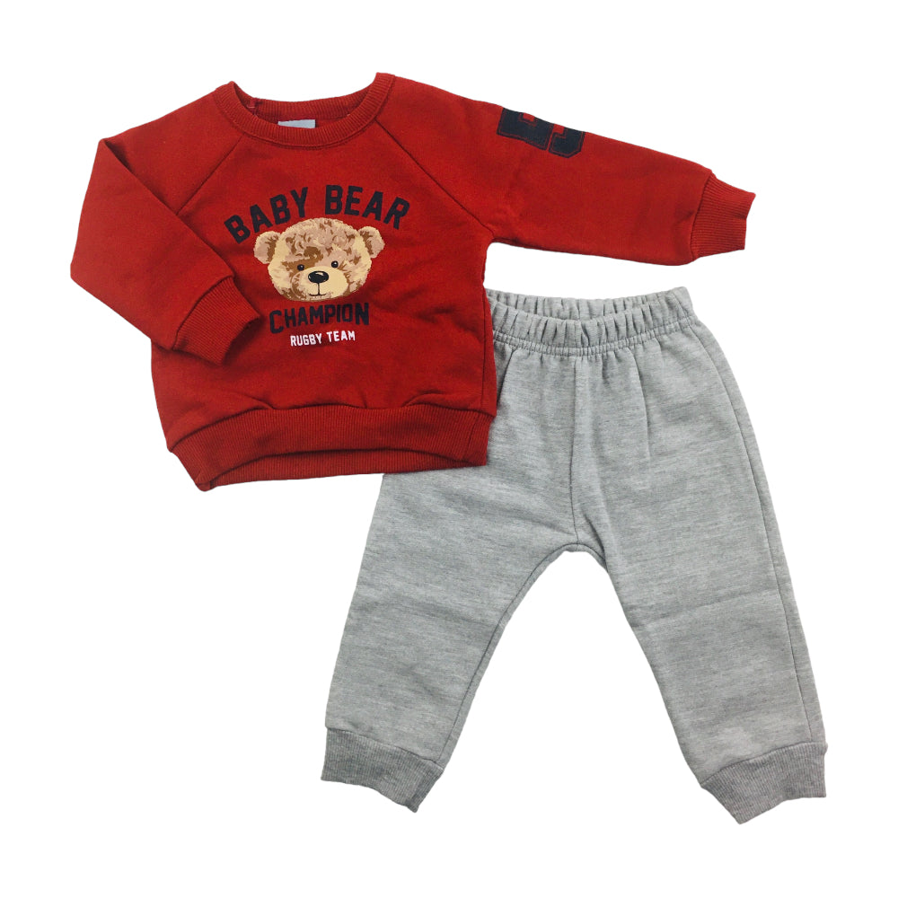 Conjunto Meia De Leite Bebe Masculino Baby Bear Champion