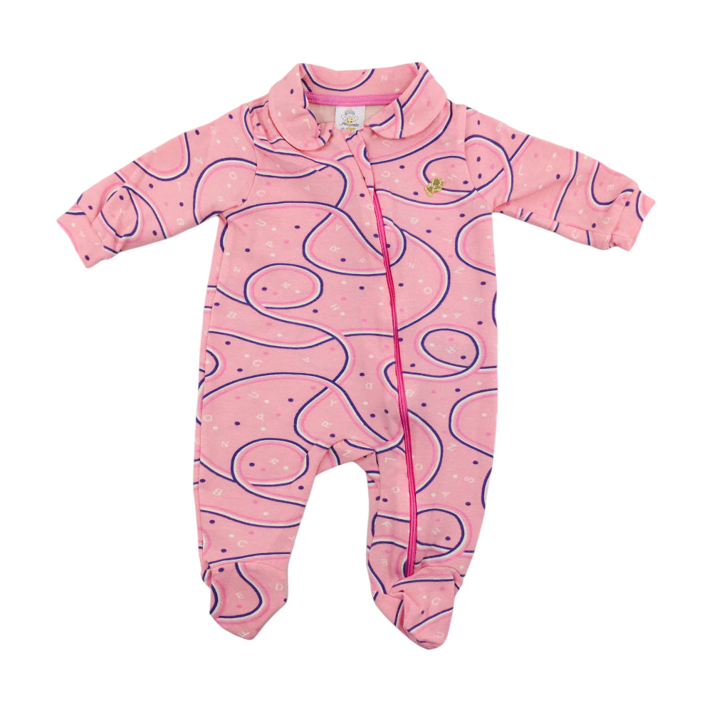 Macaçao Manga Longa Presente De Anjo Cupcake Cotton