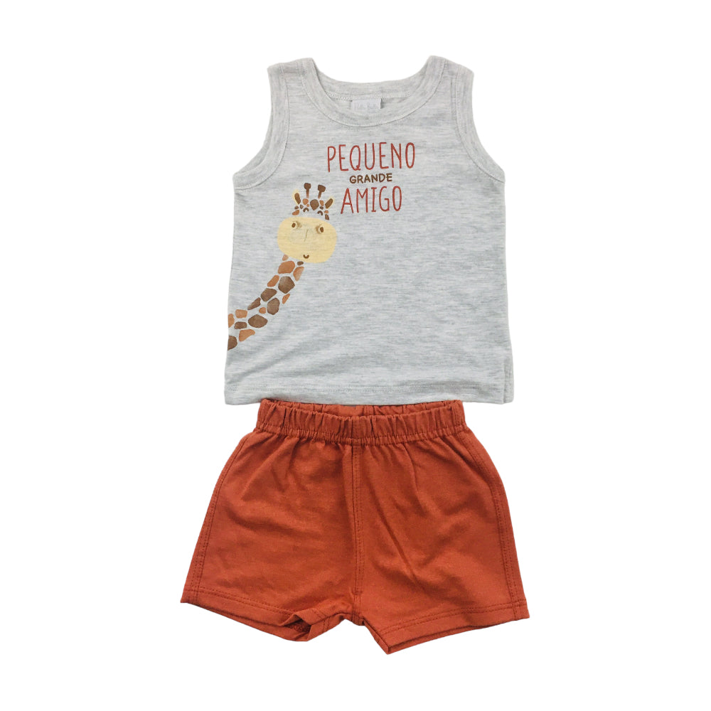 Conjunto Masculino Pulla Bulla Pequeno Grande Amigo Regata E Bermuda
