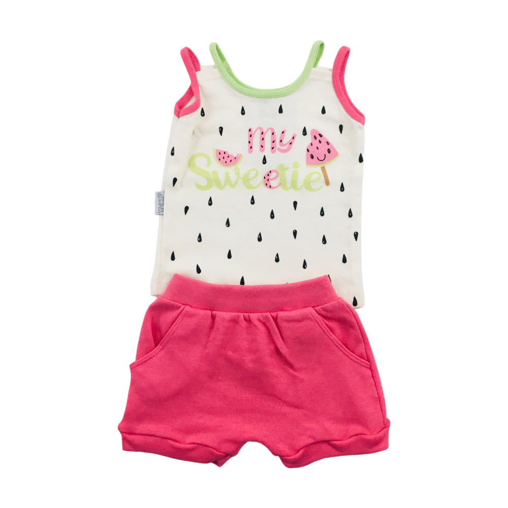 Conjunto Feminino Yuks Melancia Blusa Alcinha E Short