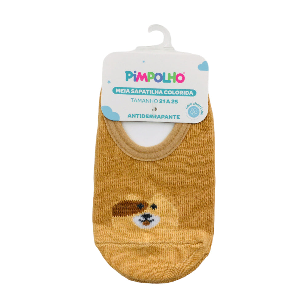 Meia Sapatilha Pimpolho Colorida Cachorro 21/25