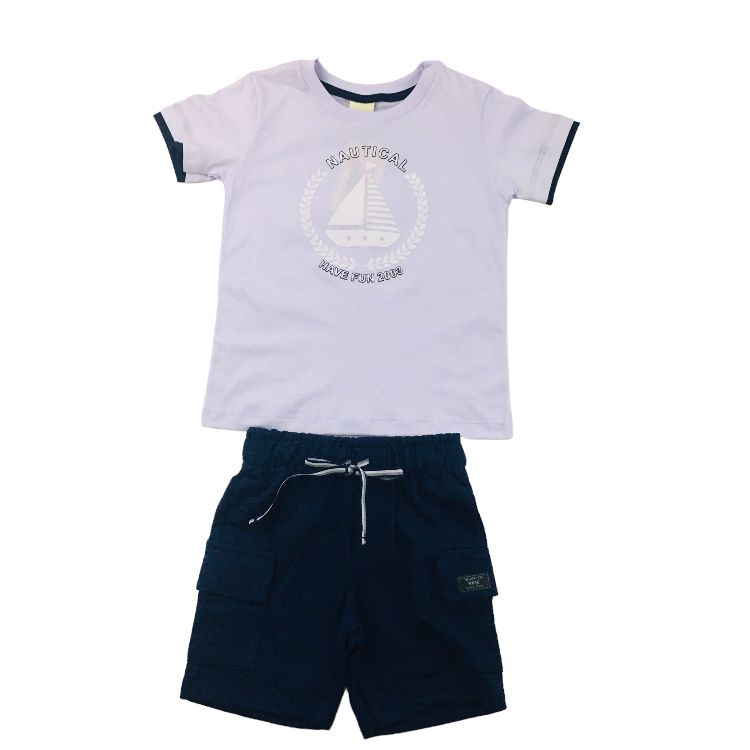 Conjunto Masculino Have Fun Nautical Meia Malha