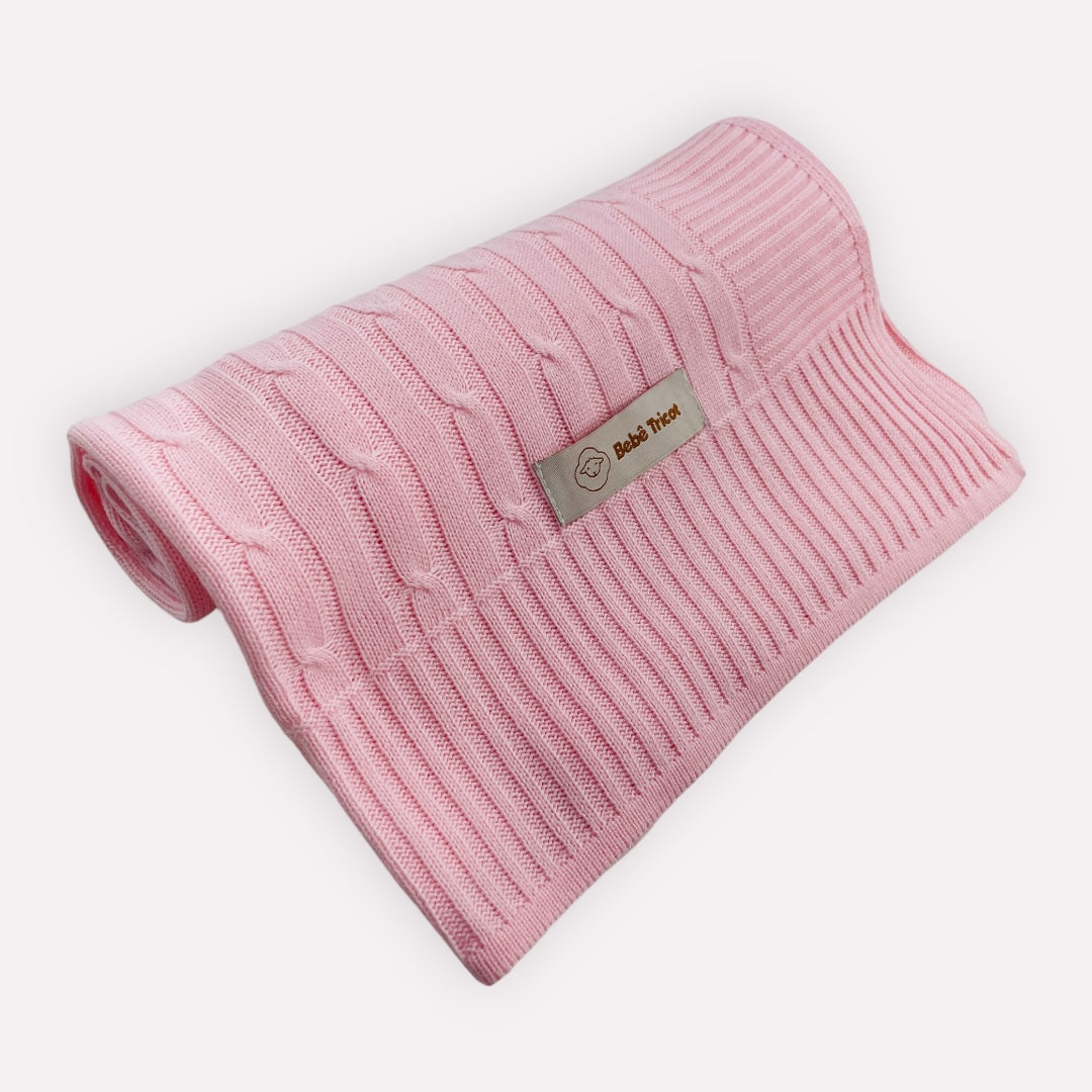 Saída De Maternidade Bebe Tricot Trancas 3 Peças