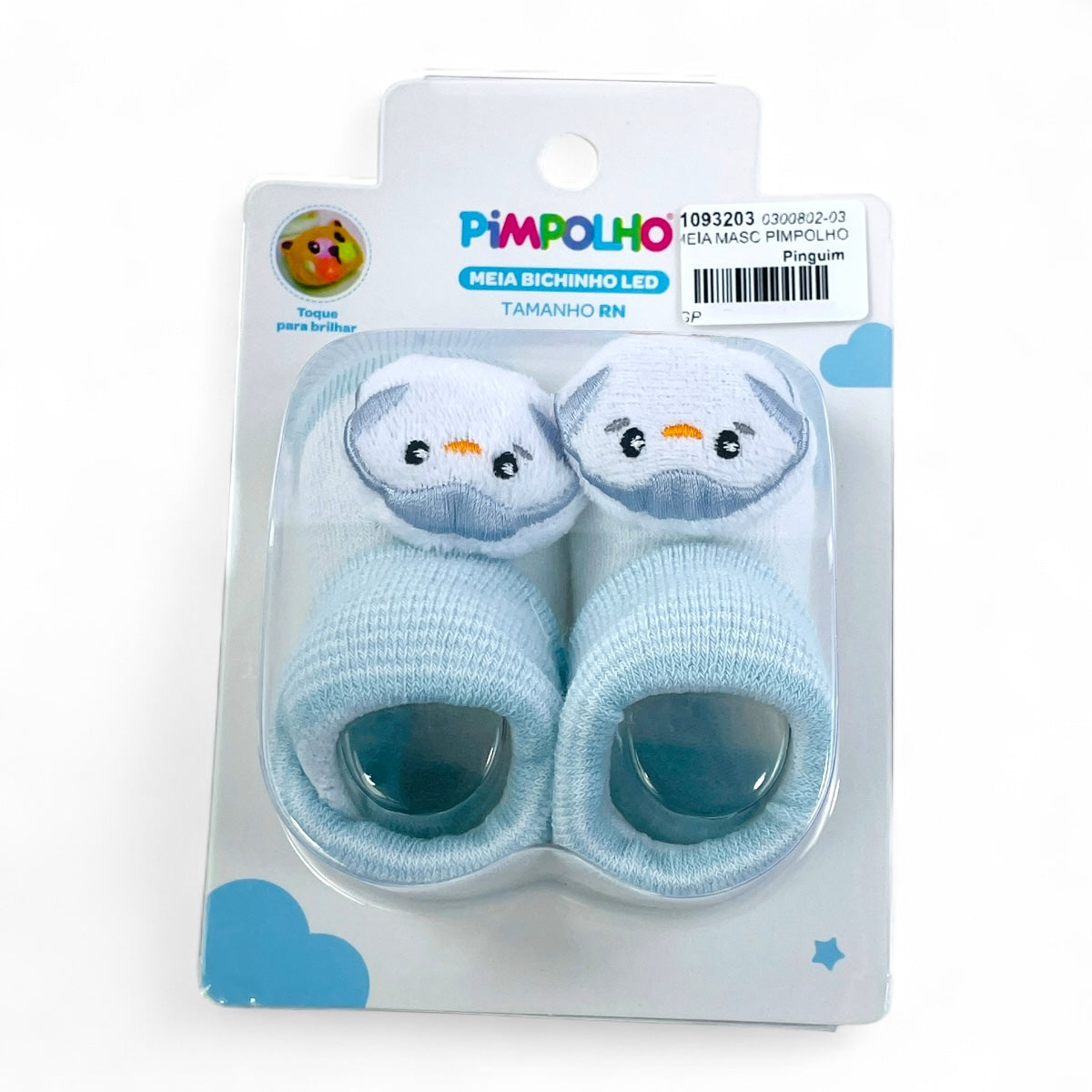 Meia Masculina Pimpolho Bichinho Led Rn