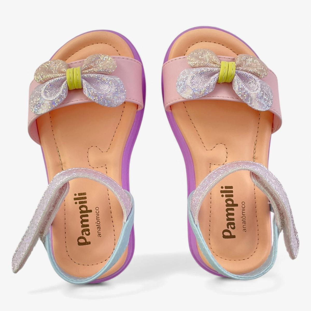 Sandália Infantil Pampili Flower Laço Calce Fácil