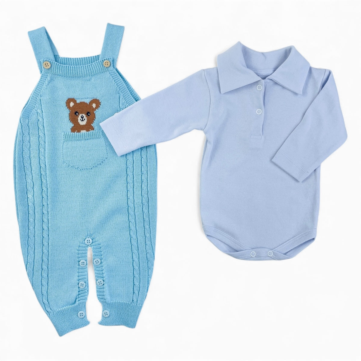 Jardineira Tamine Baby Pedro Henrique 2 Pcs