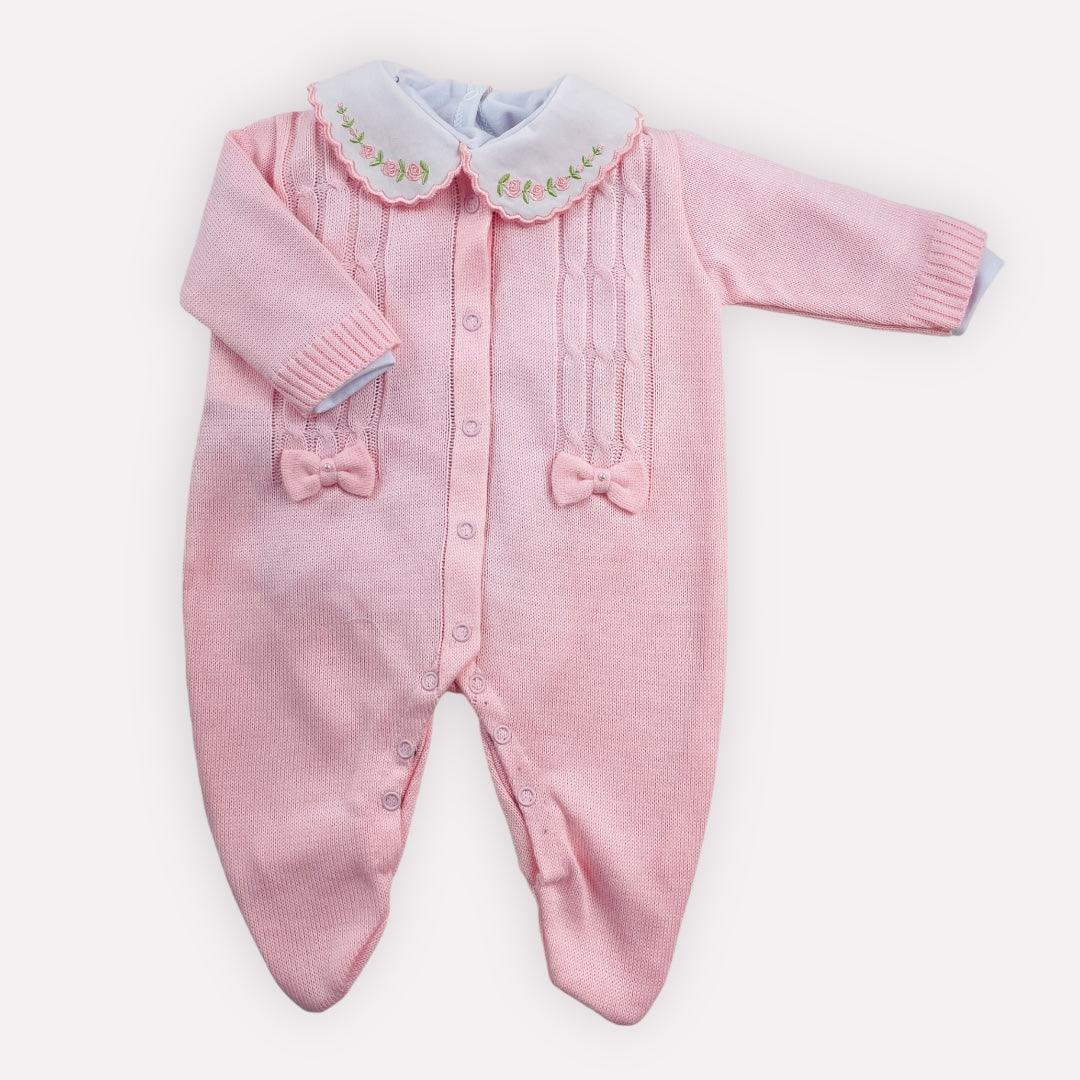 Saída De Maternidade Bebe Tricot Trancas 3 Peças