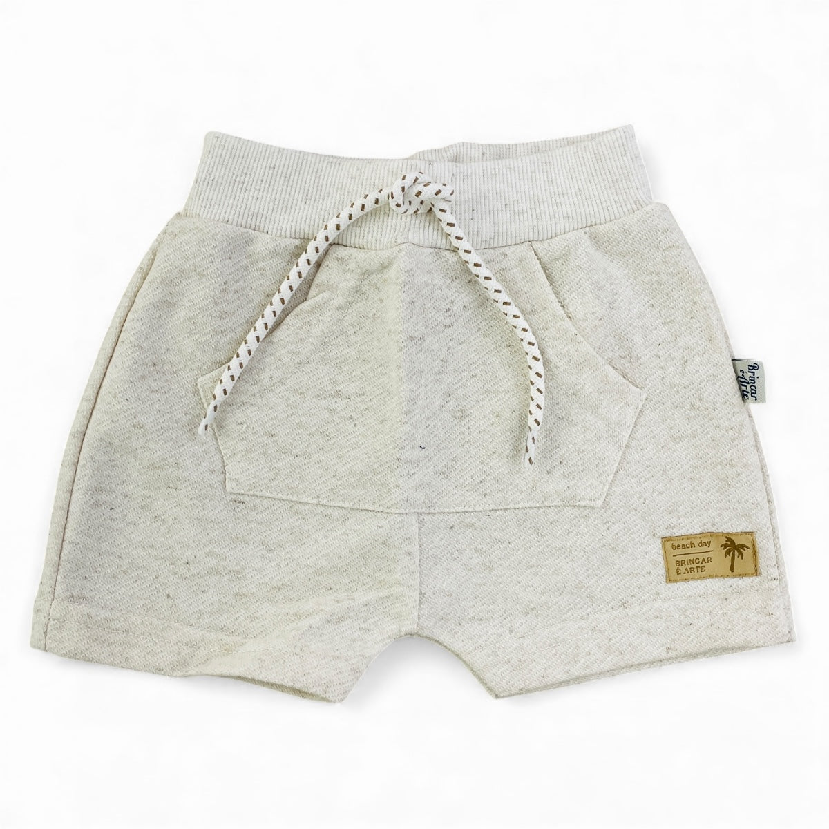 Bermuda Masculino Brincar e Arte Moletinho Bolso Canguru