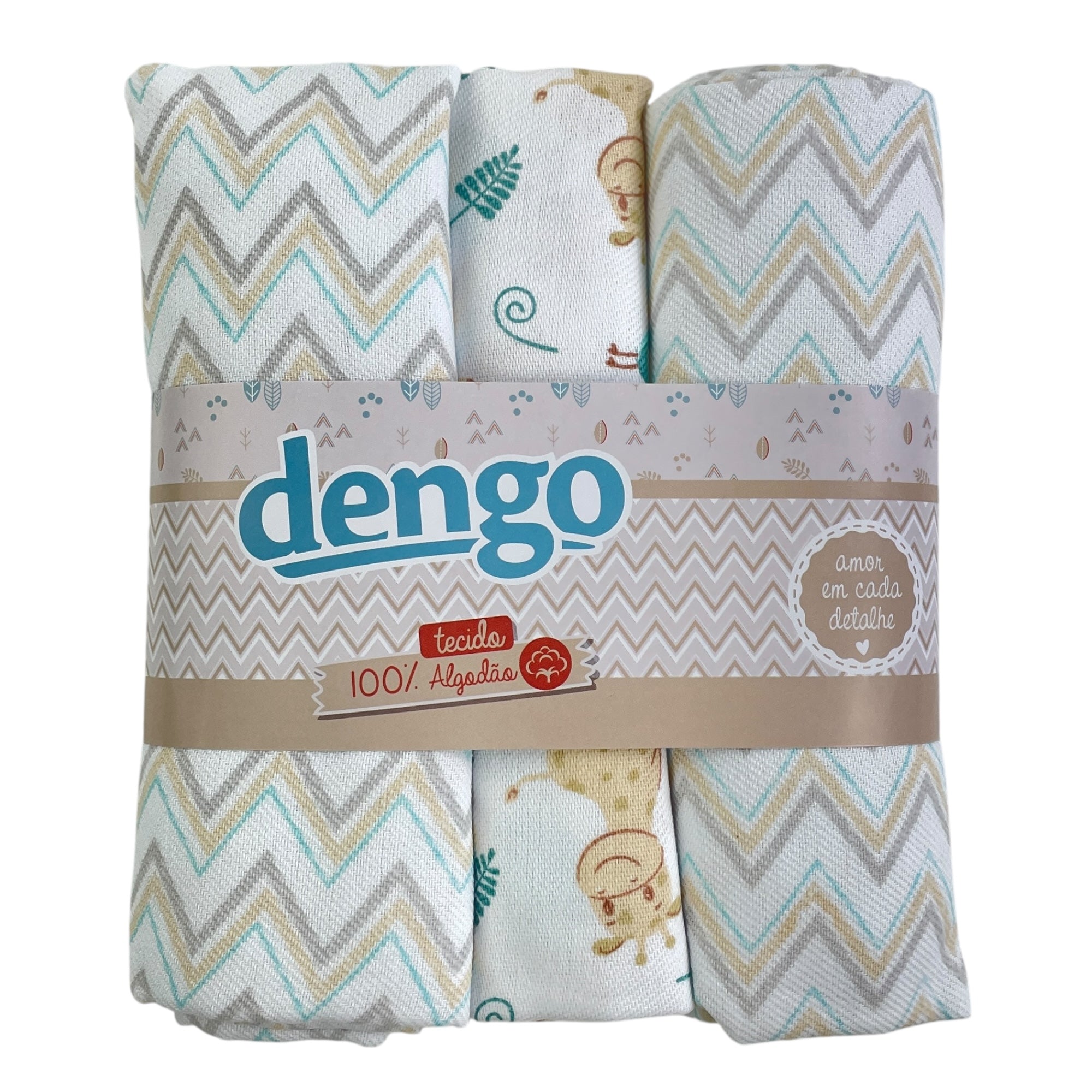 Kit Manta Cueiro Dengo – 03 Unidades | Maciez e Versatilidade para o Dia a Dia do Bebê