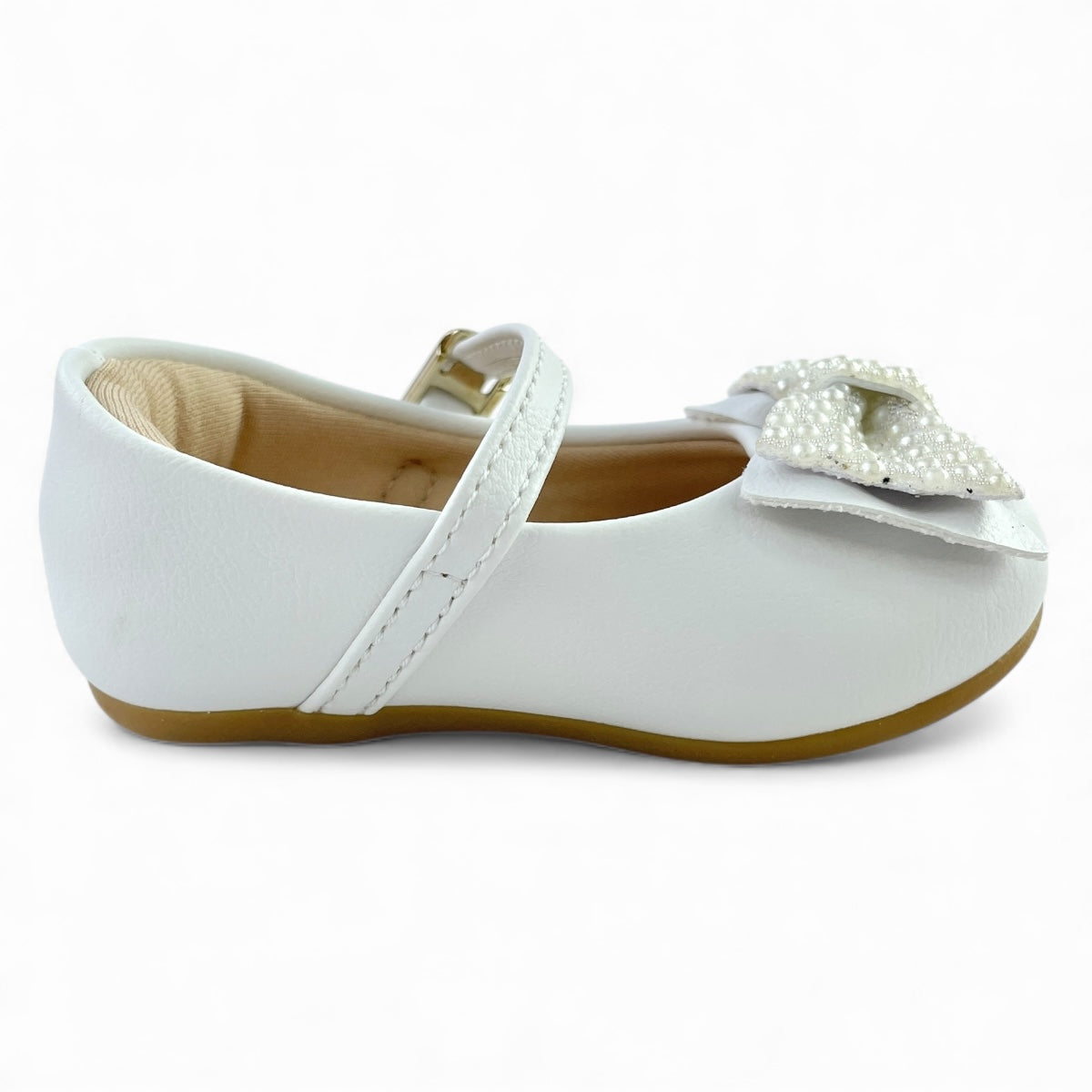 Sapatilha Infantil Angel Laço Pérolas