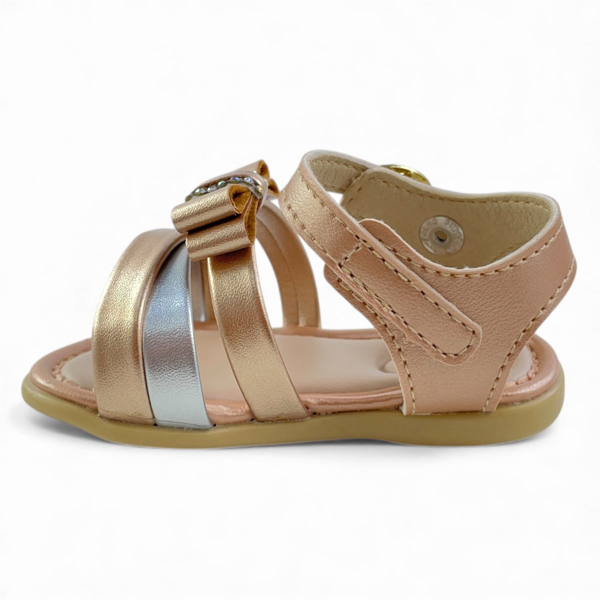 Sandália Glam Pimpolho Infantil Dourada Prata