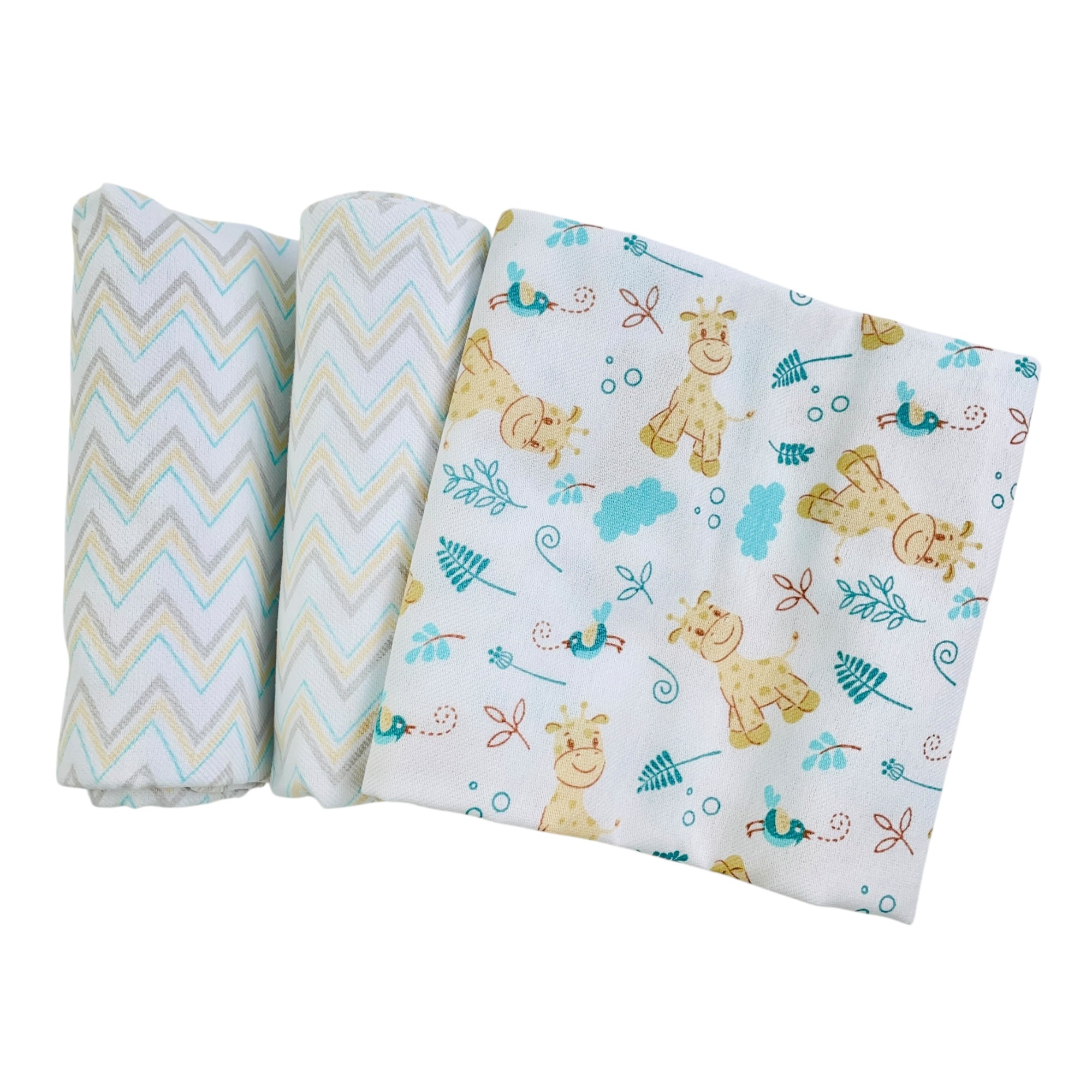 Kit Manta Cueiro Dengo Estampado 3 Peças