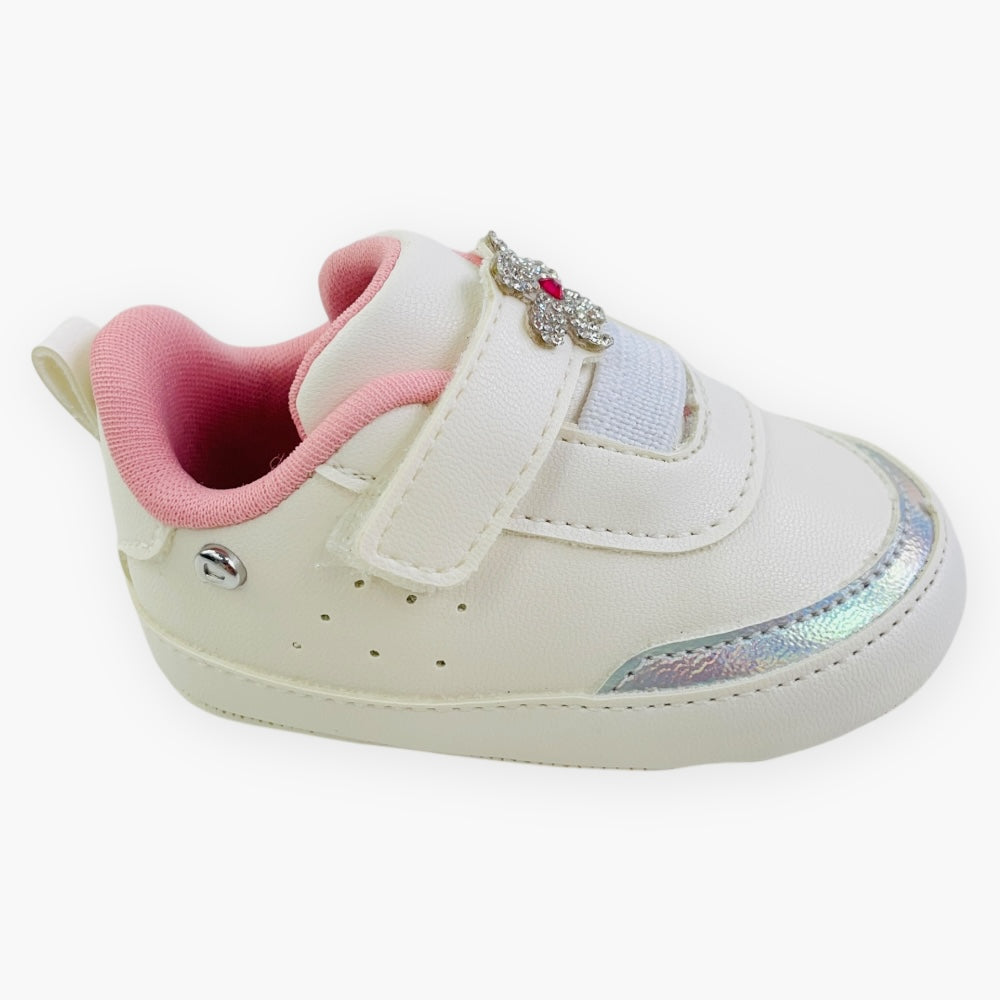 Tênis Pampili Mini Nina Flor de Strass