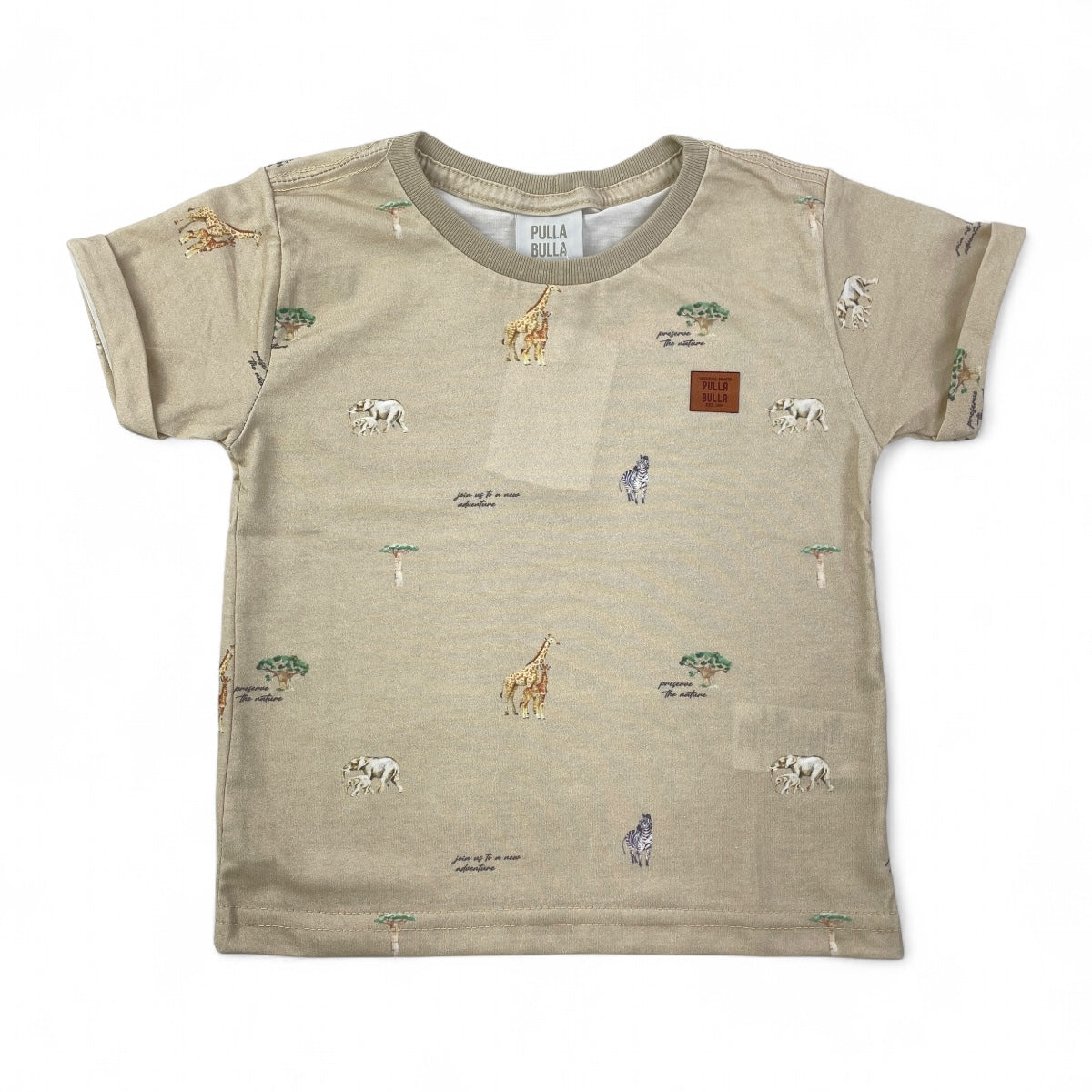 Camiseta Pulla Bulla Infantil Estampa Safari Algodão